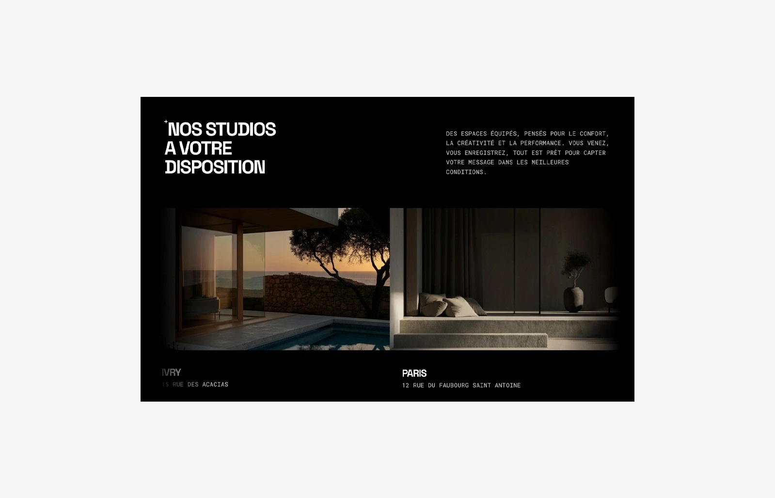 Studios Section