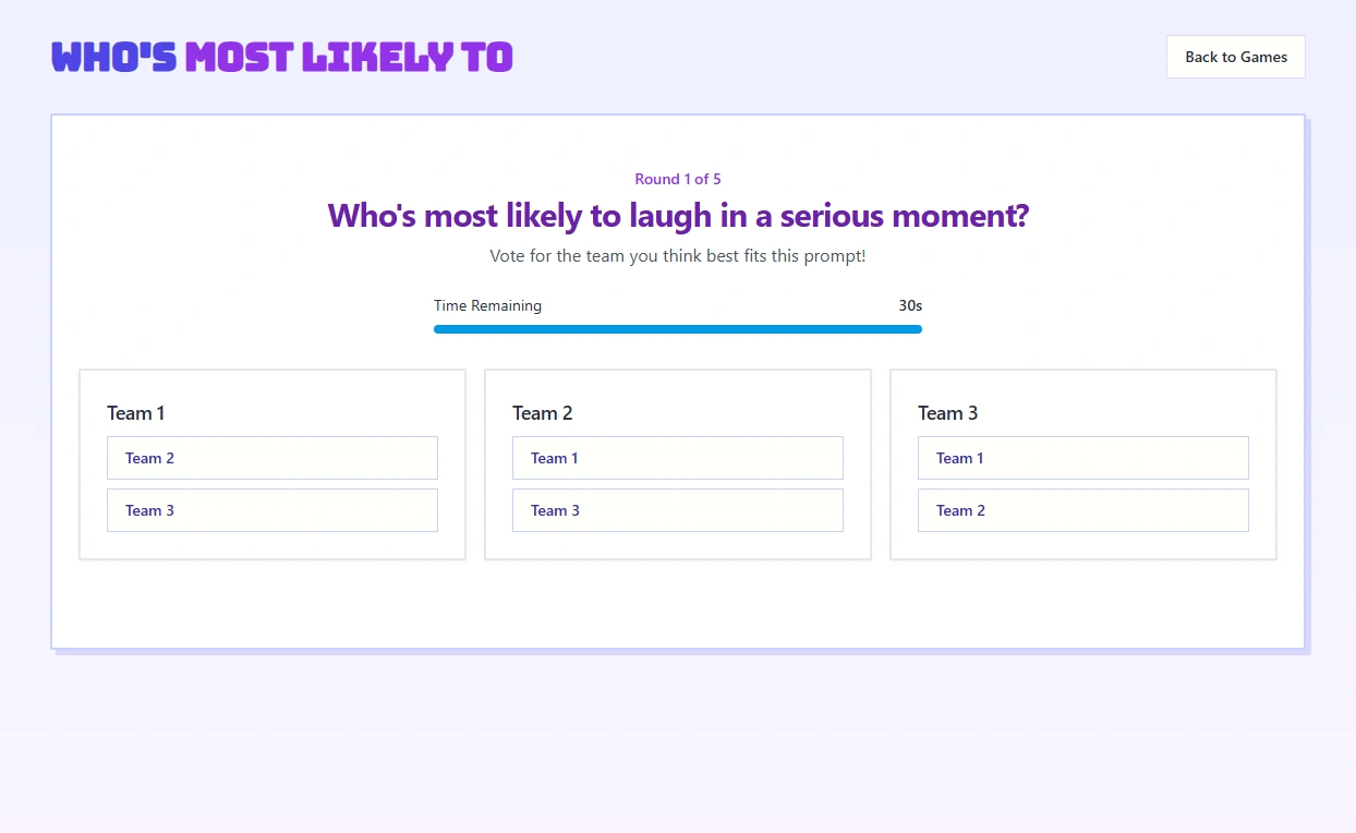 Playvexa - Who's Most Likely To Game