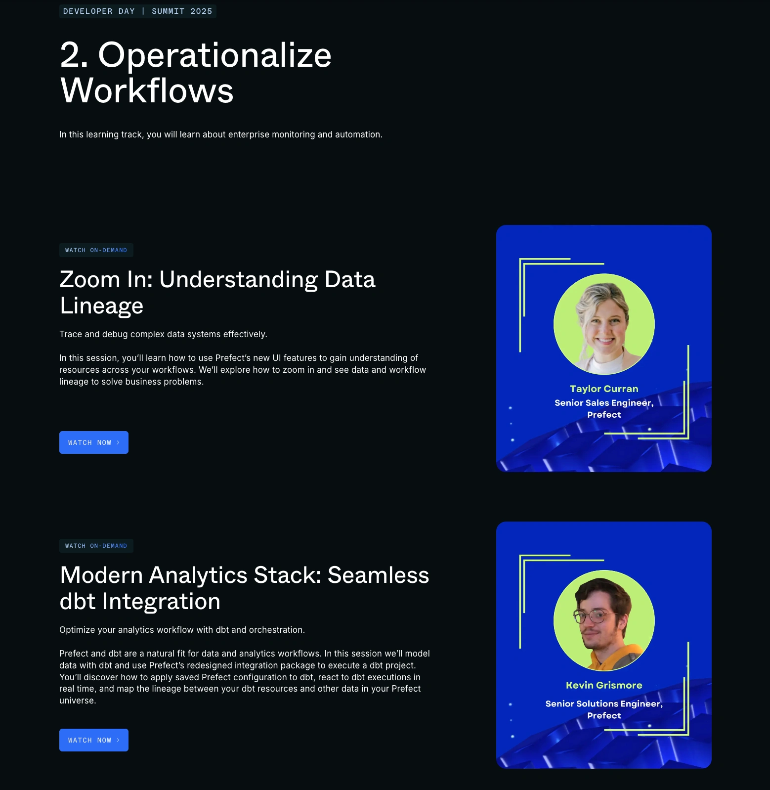 Screenshot of Day 2 On-Demand Webpage (4/5)