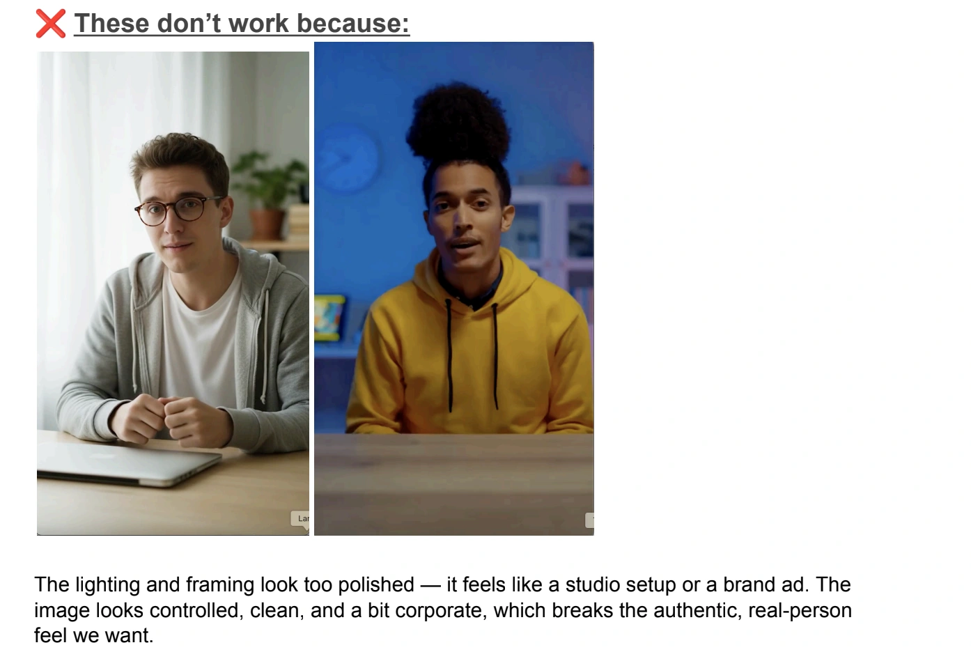 Screenshot from the client brief