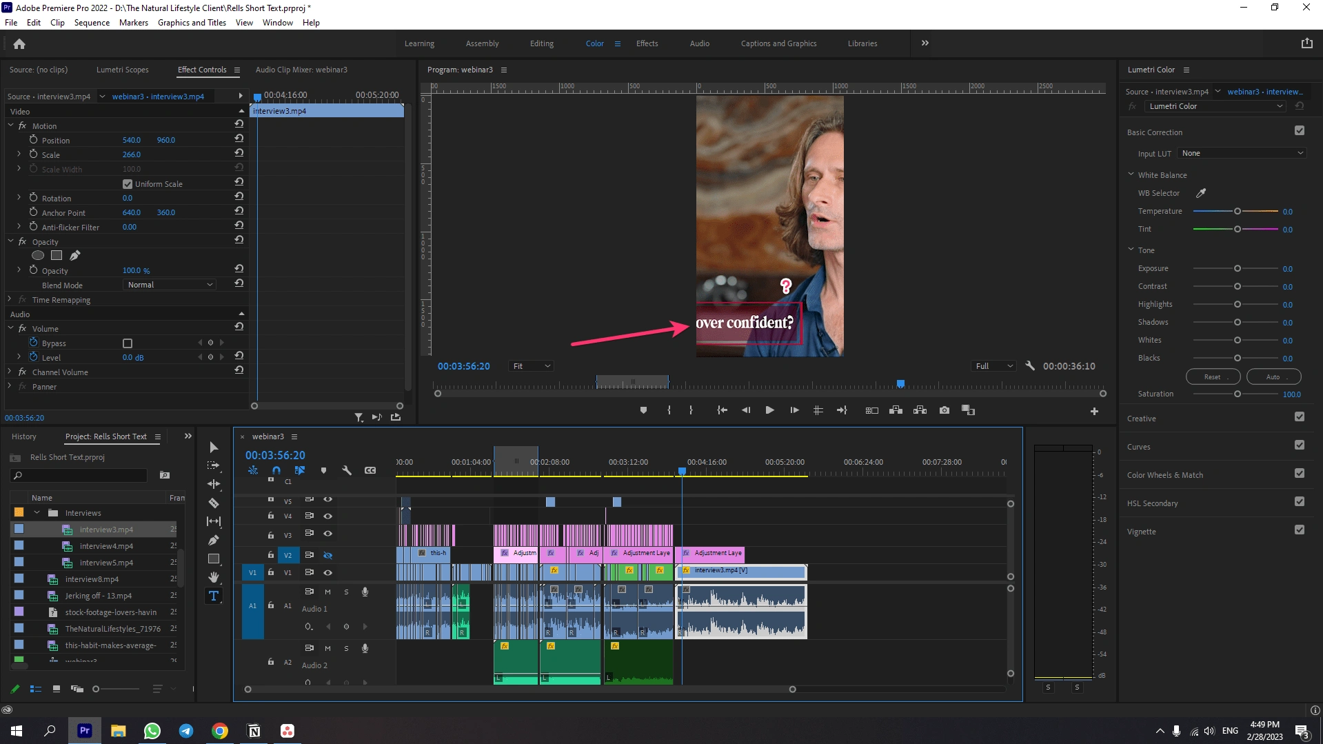 Premiere Pro - Editing Stage