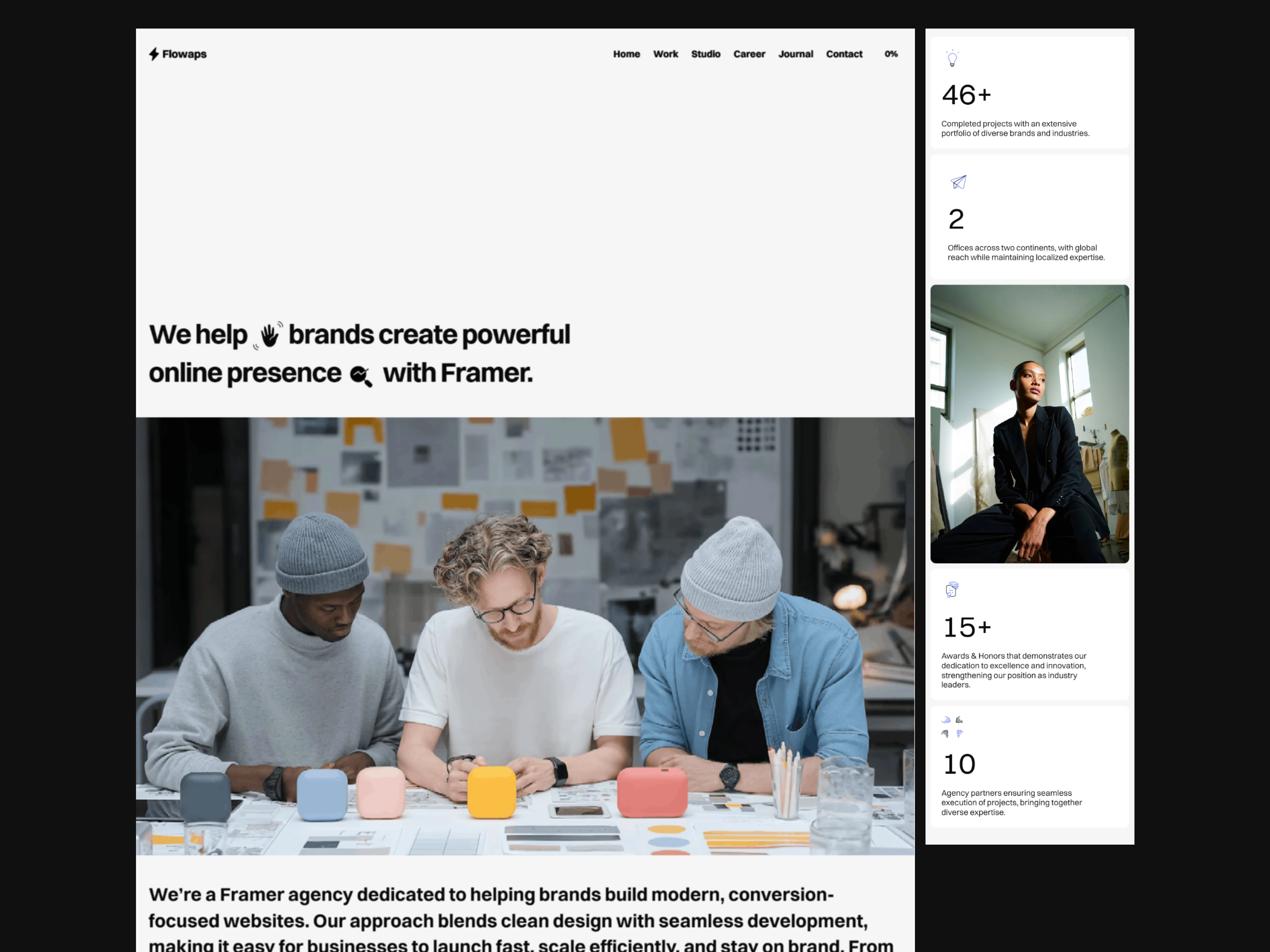 studio page
