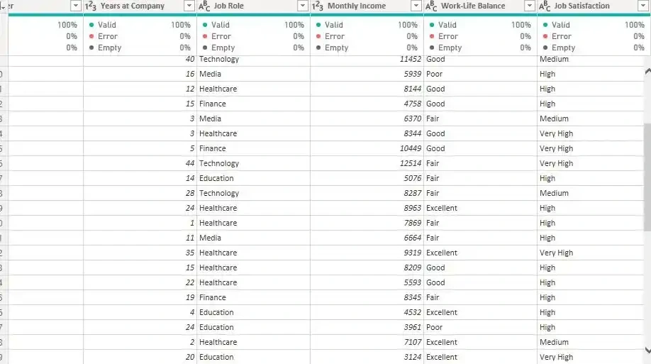 Power query page