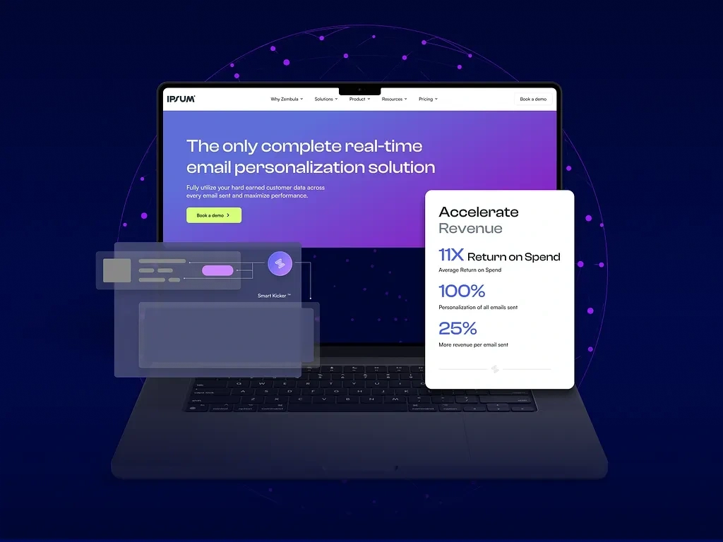 Revenue increasement results due to updated landing page design