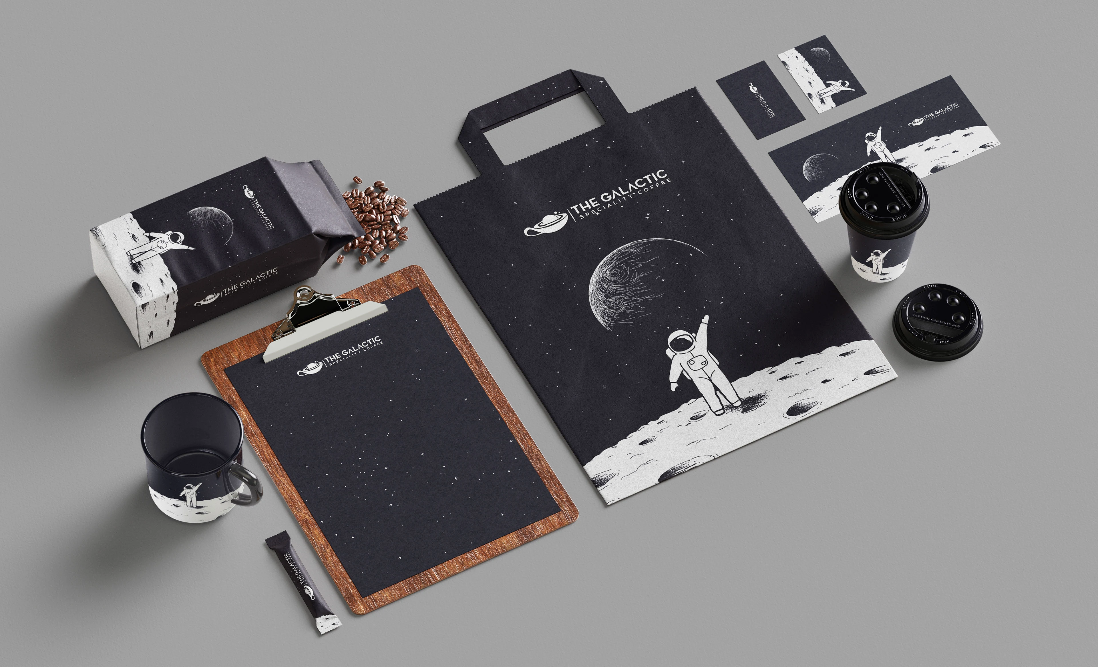 The Galactic – Space-Themed Coffee Brand & Packaging