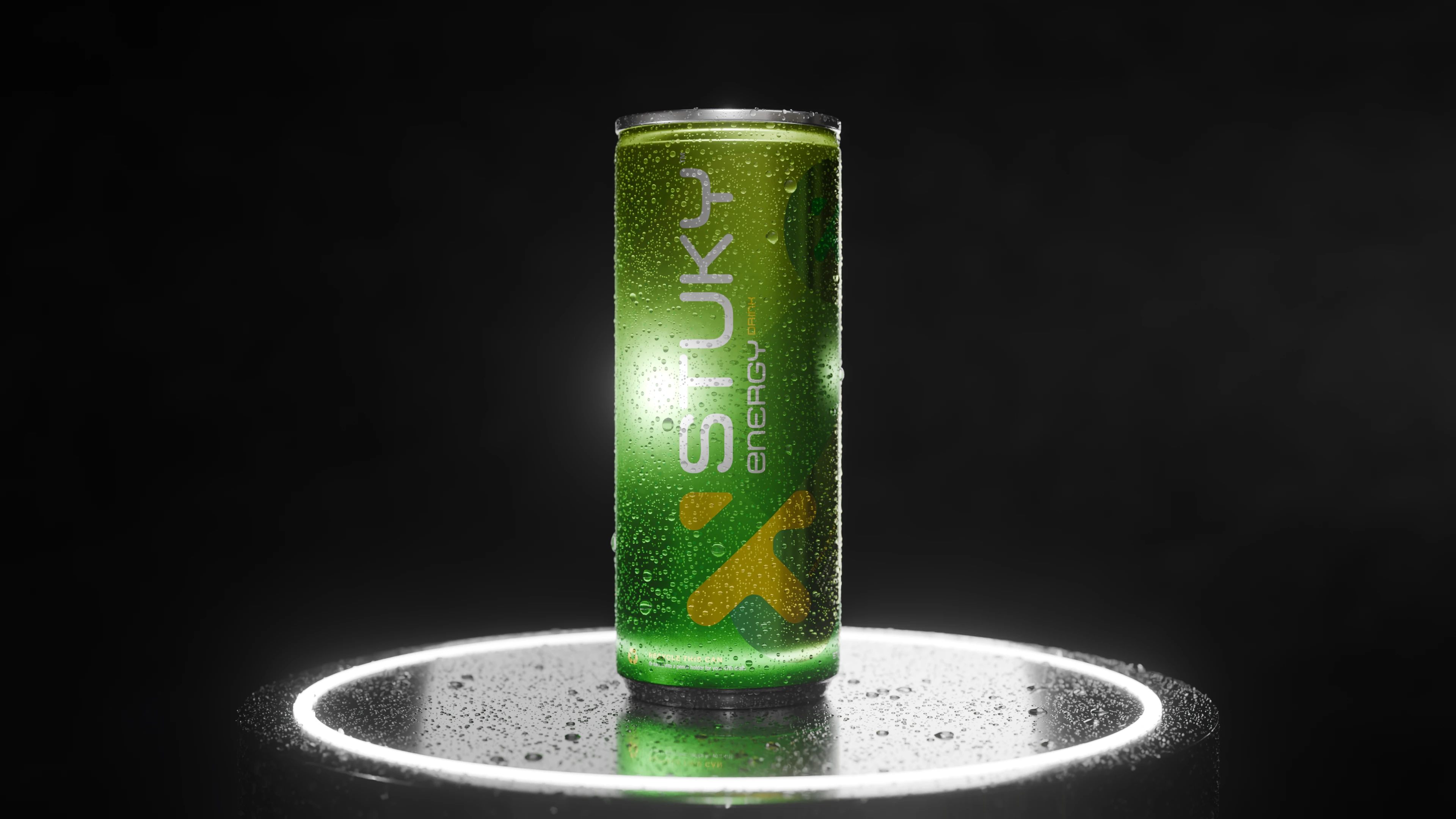Stukt 3D Render Preview | Energy Drink | Green