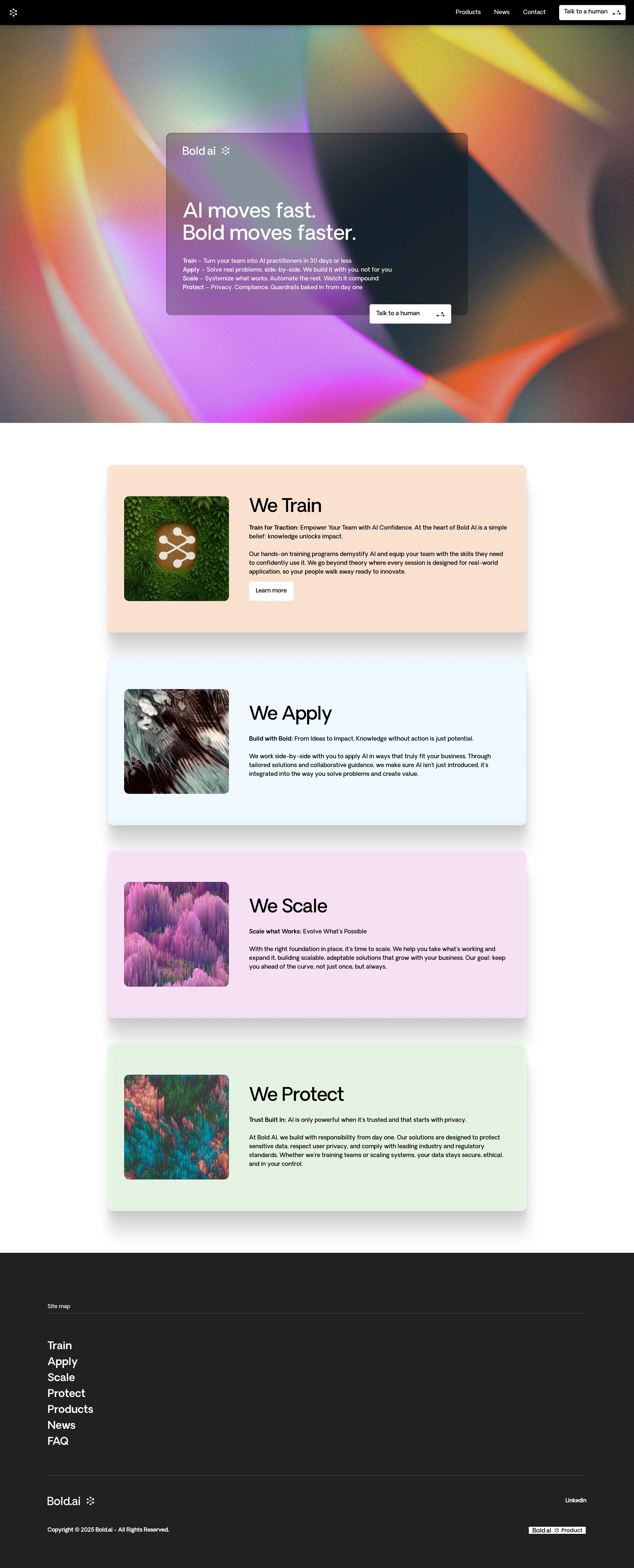Bold AI Website Homepage