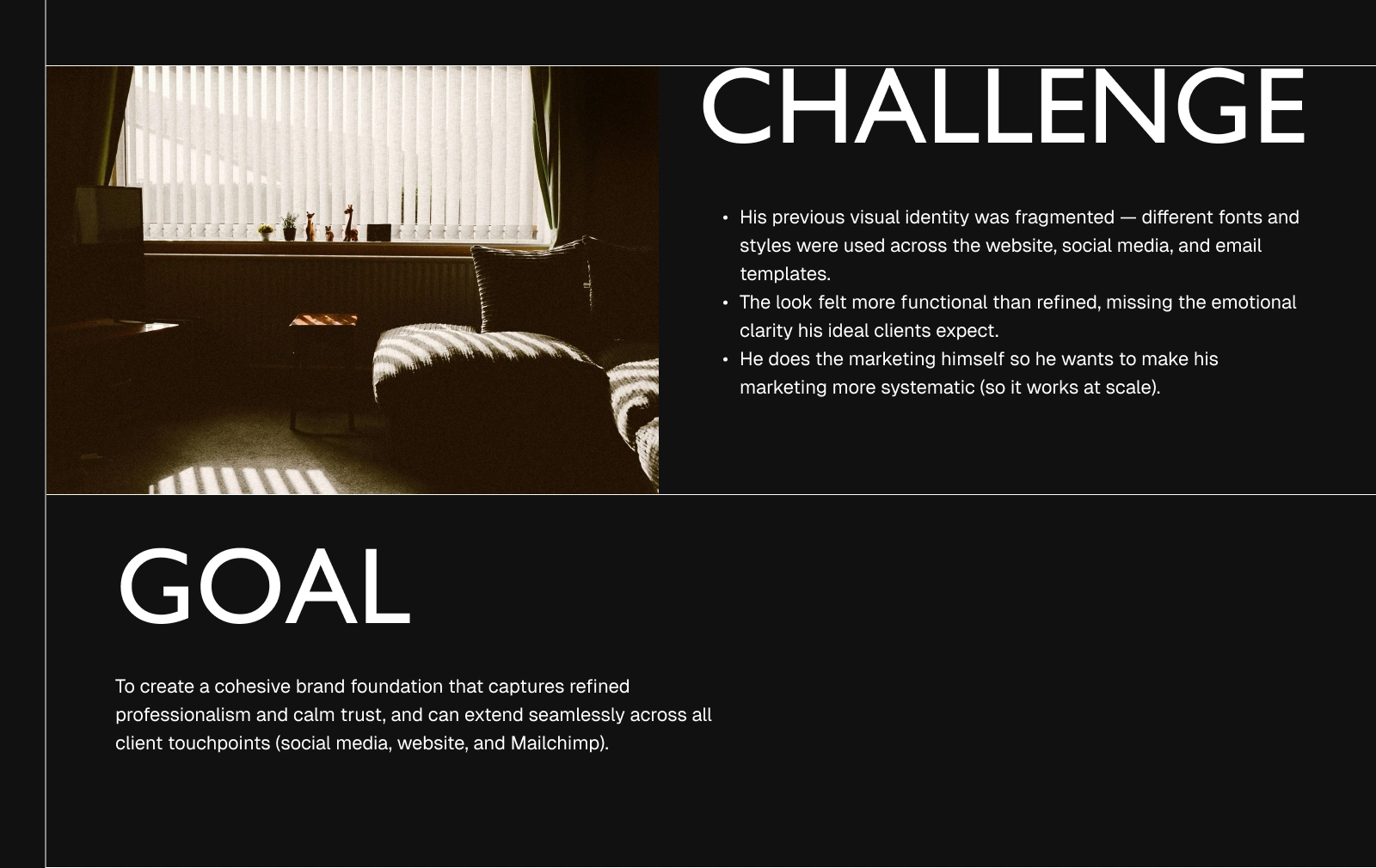 Project challenge and goal