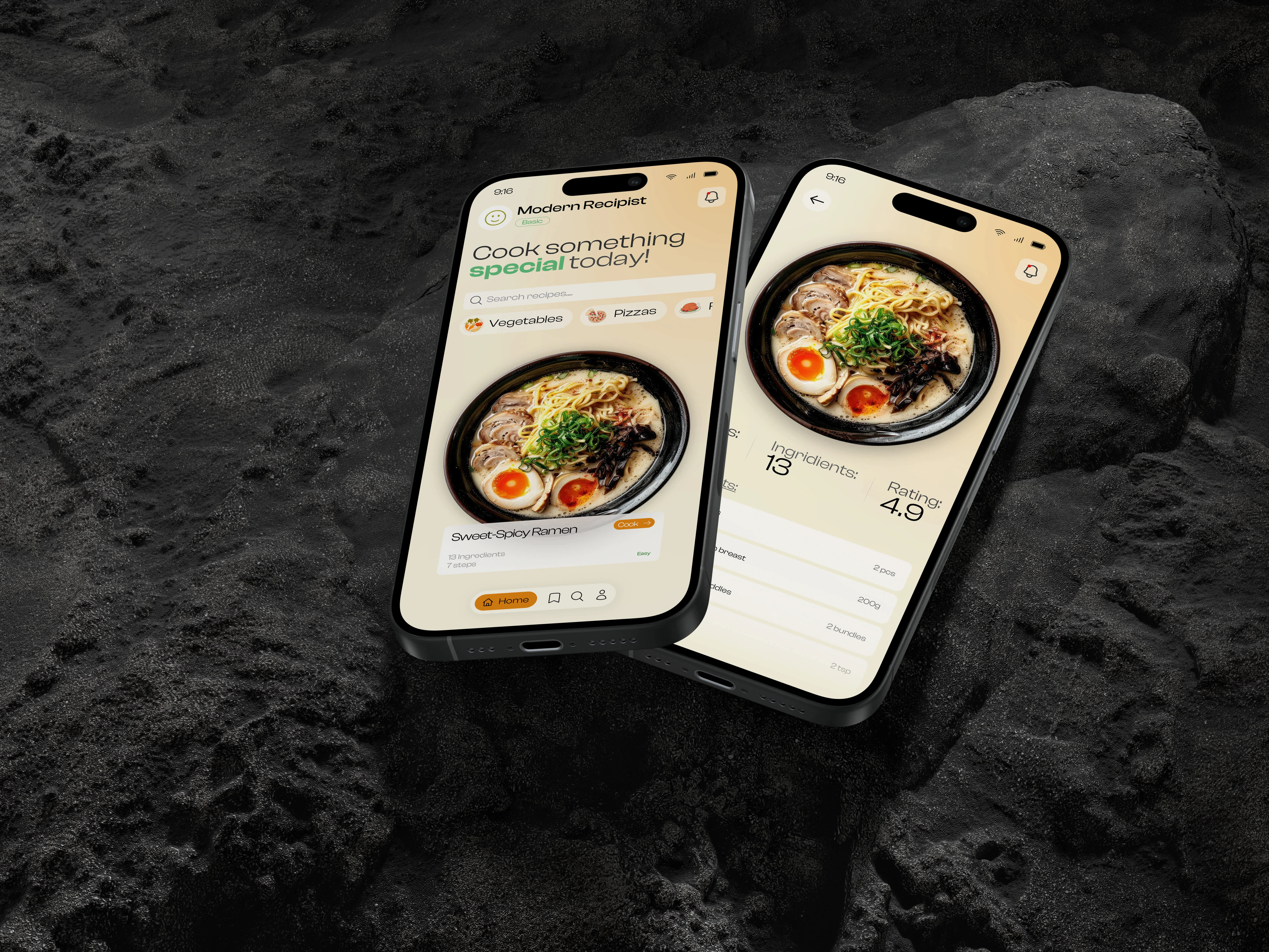 Recipe app UI