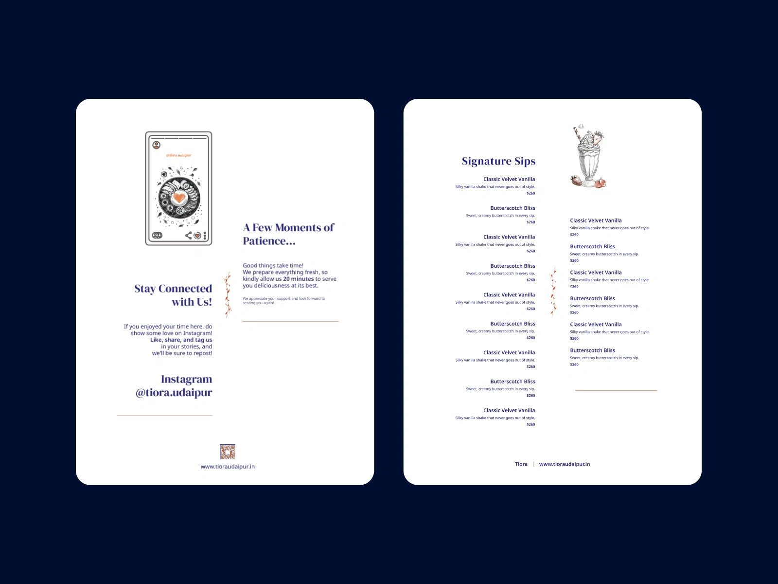  Social CTAs and the Website QR Codes further Enriched the Dining Experience, Increasing Brand Memory
