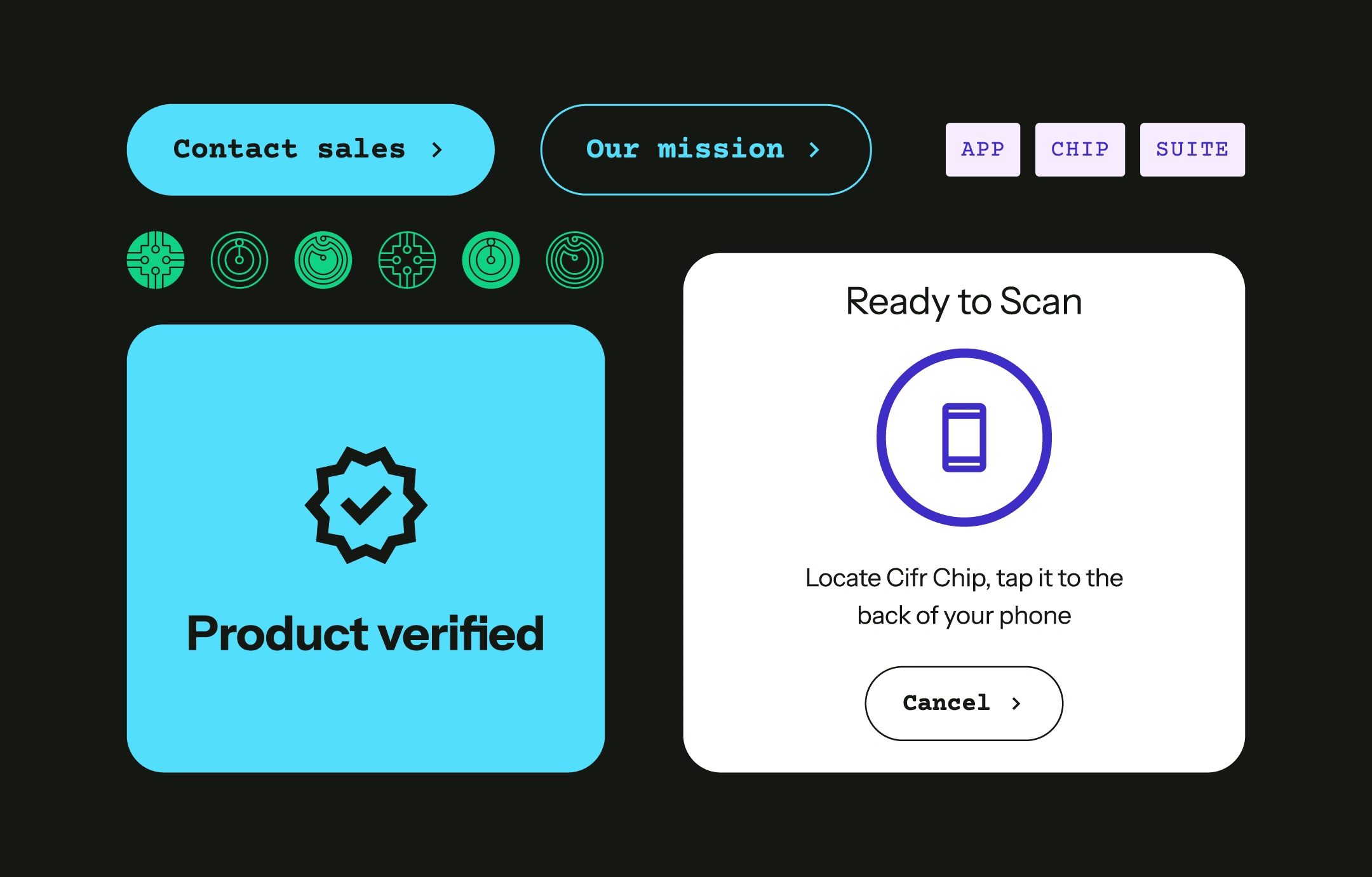 cifr.io UI app elements
