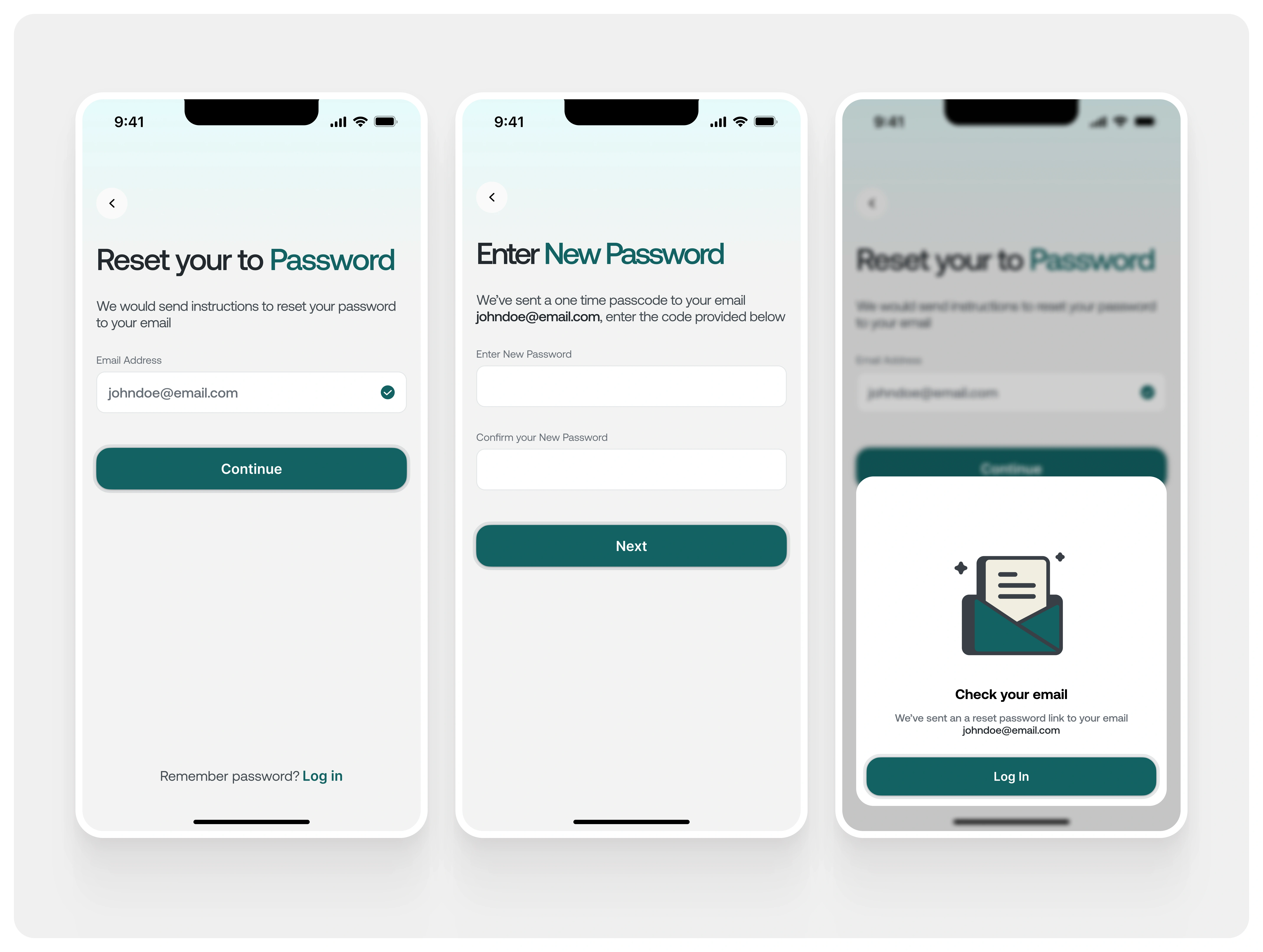 Reseting Password
