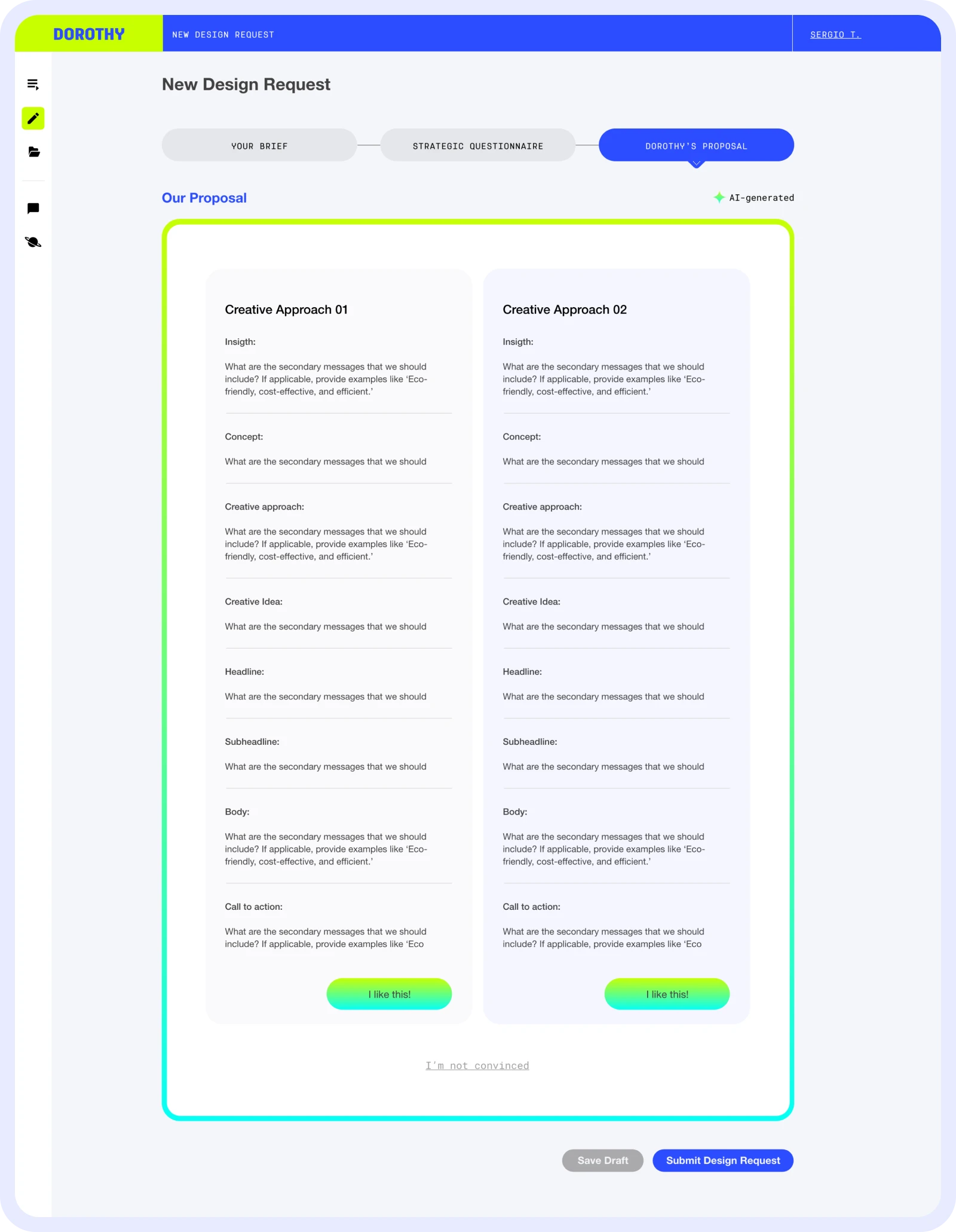 Two strategic directions help clients lock decisions quickly—reducing cycles from days to minutes.