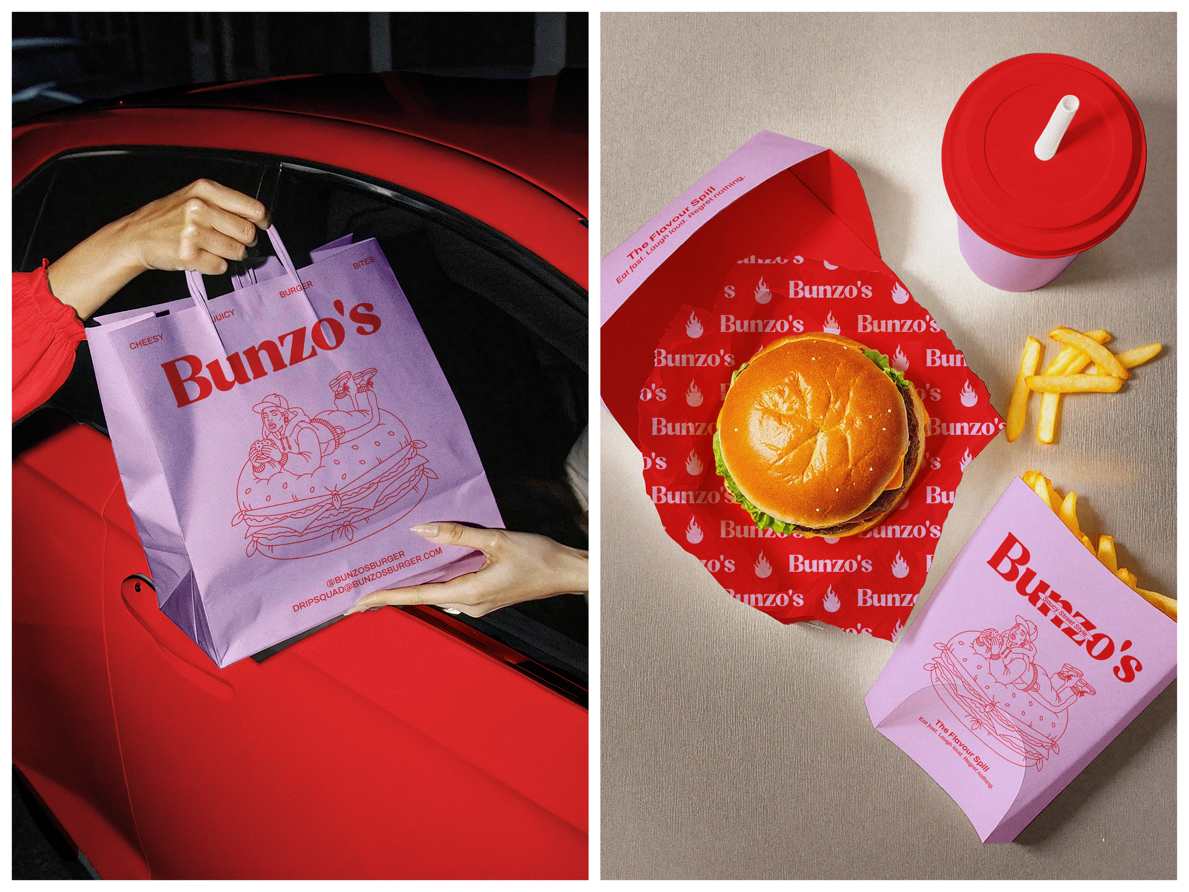 Takeout bag and packaging design