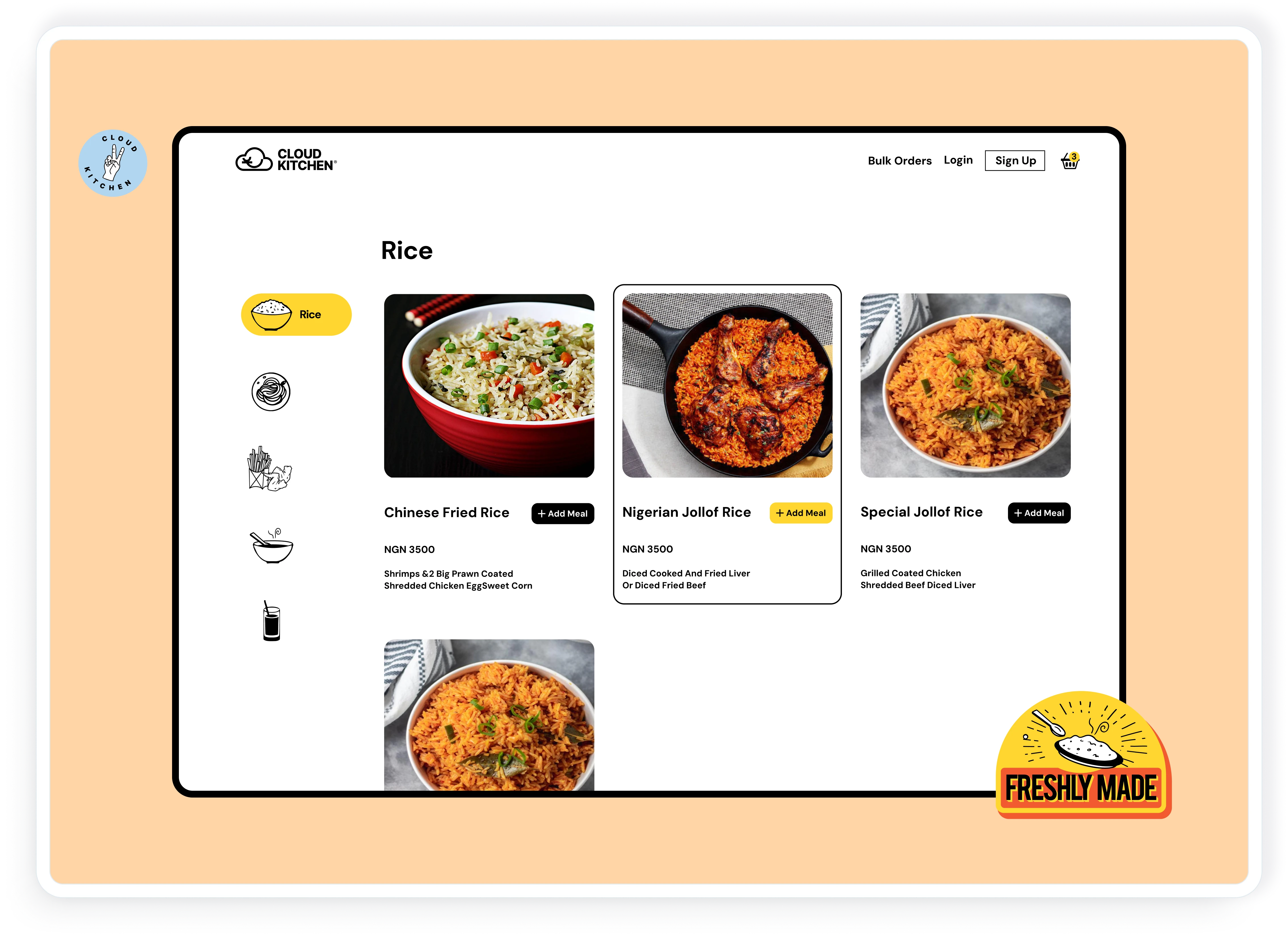 Food menu