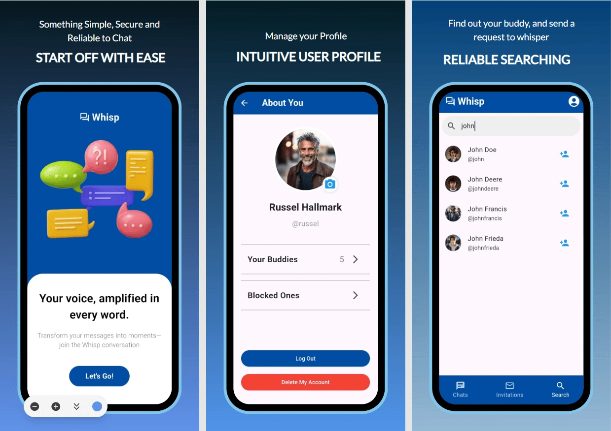 Screenshots are from original application