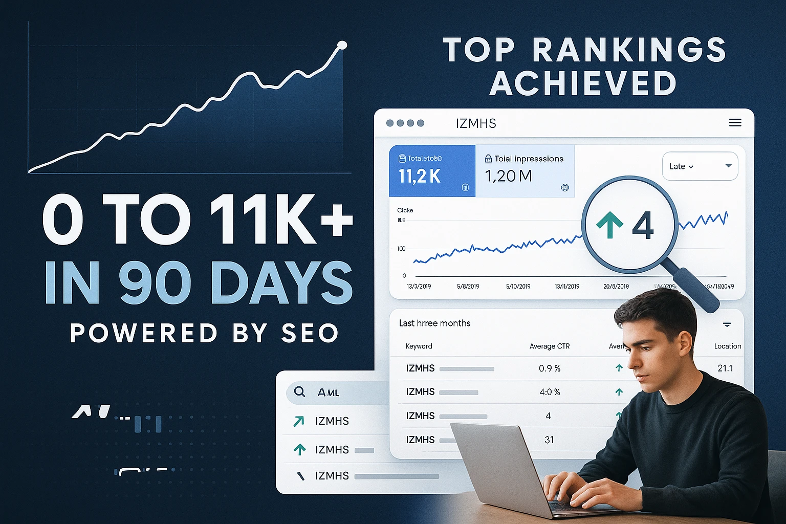 Explosive SEO Growth for IZMHS: 0 to 11K+ in 3 Months
