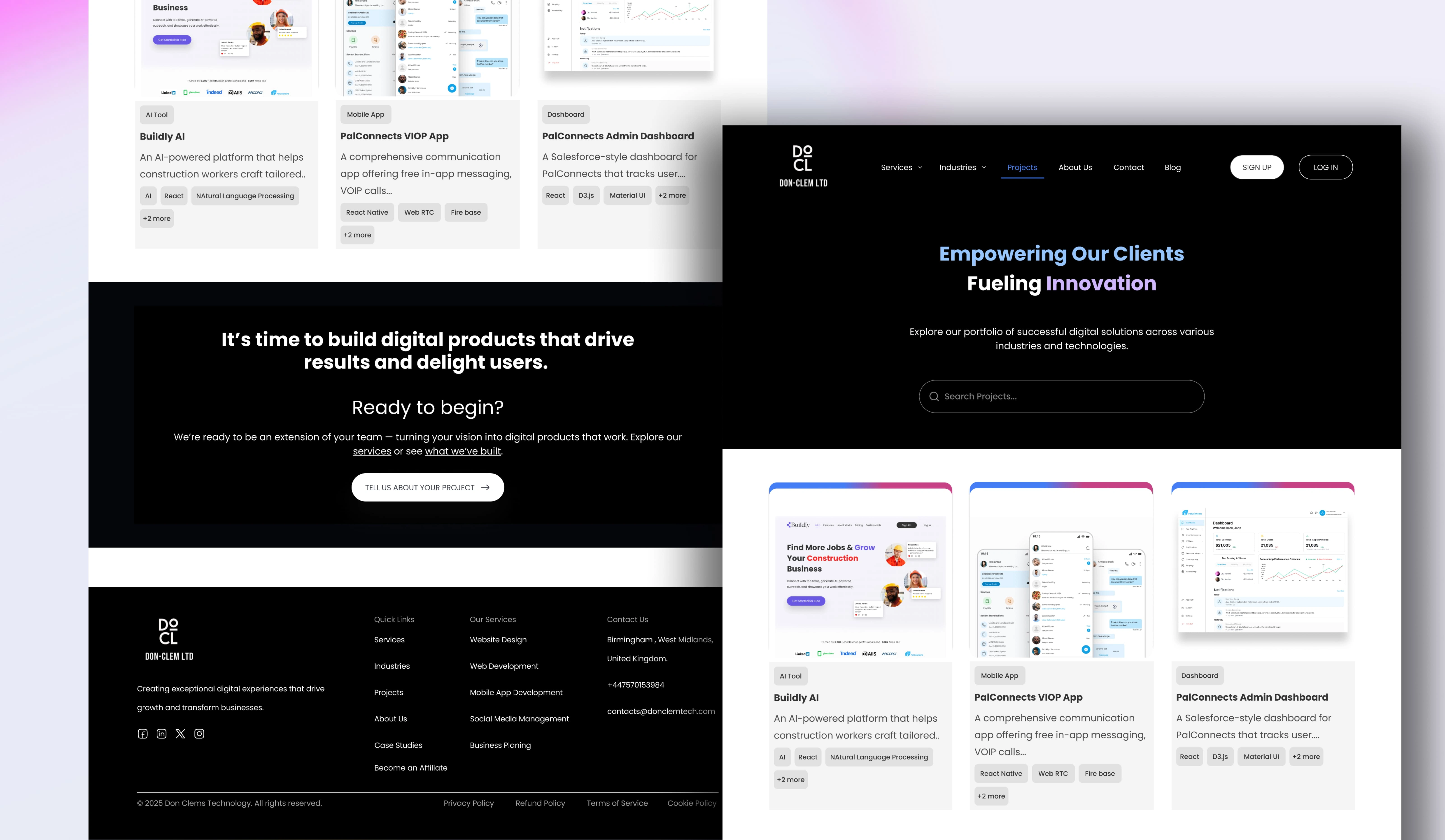 Overview of Project page
