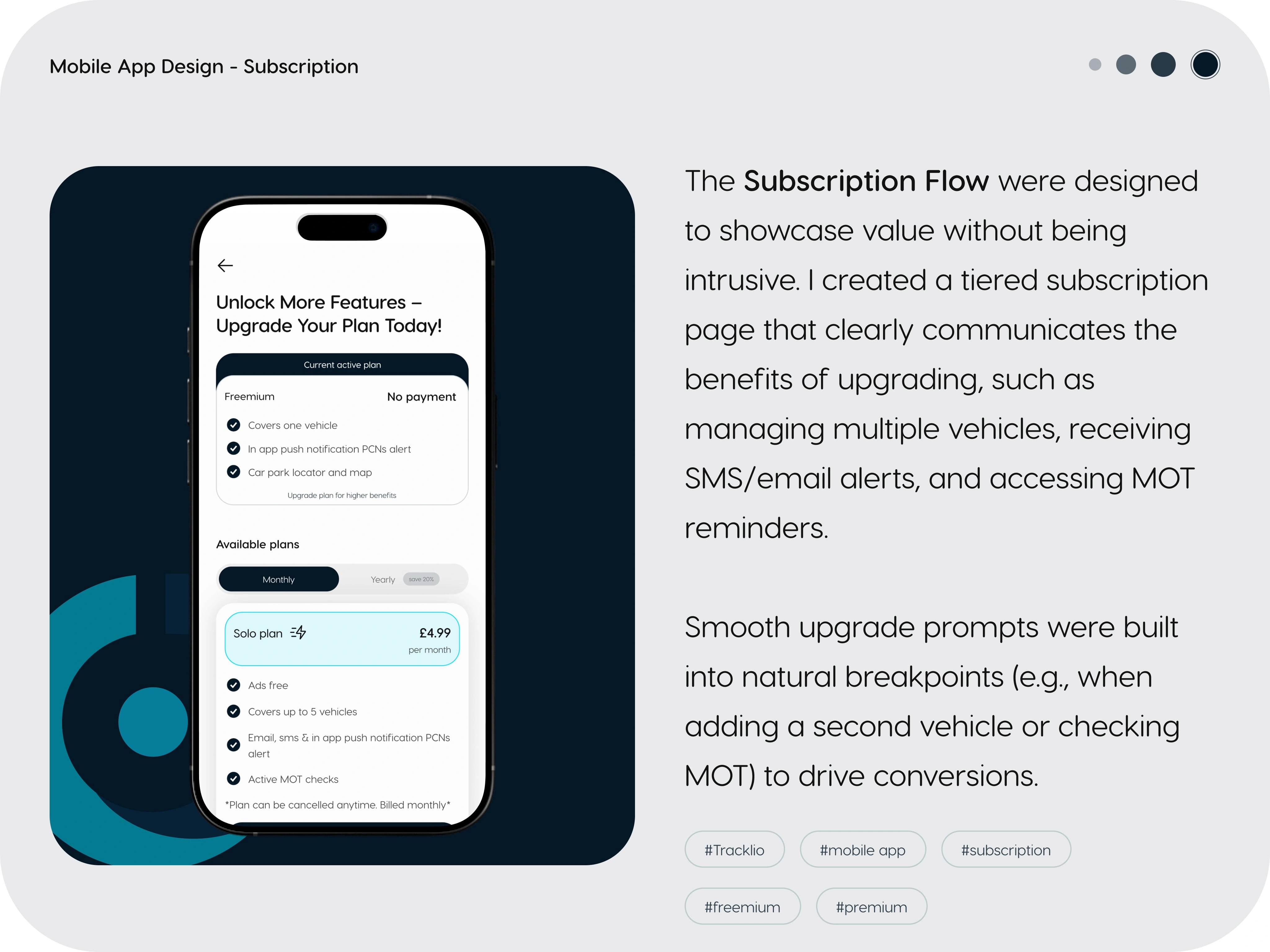 Mobile App Design - Subscription