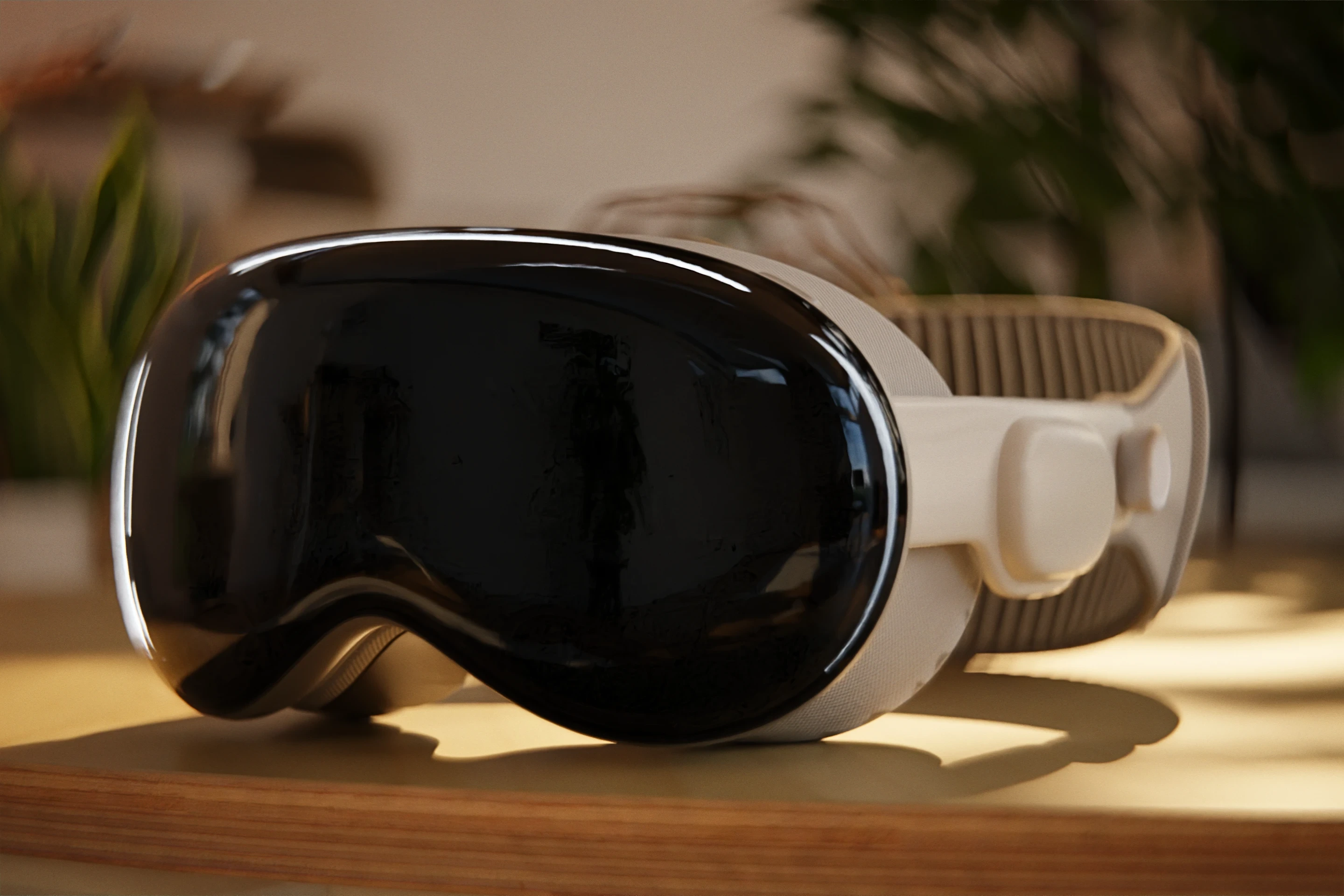 3D Render Closeup of the Apple Vision Pro