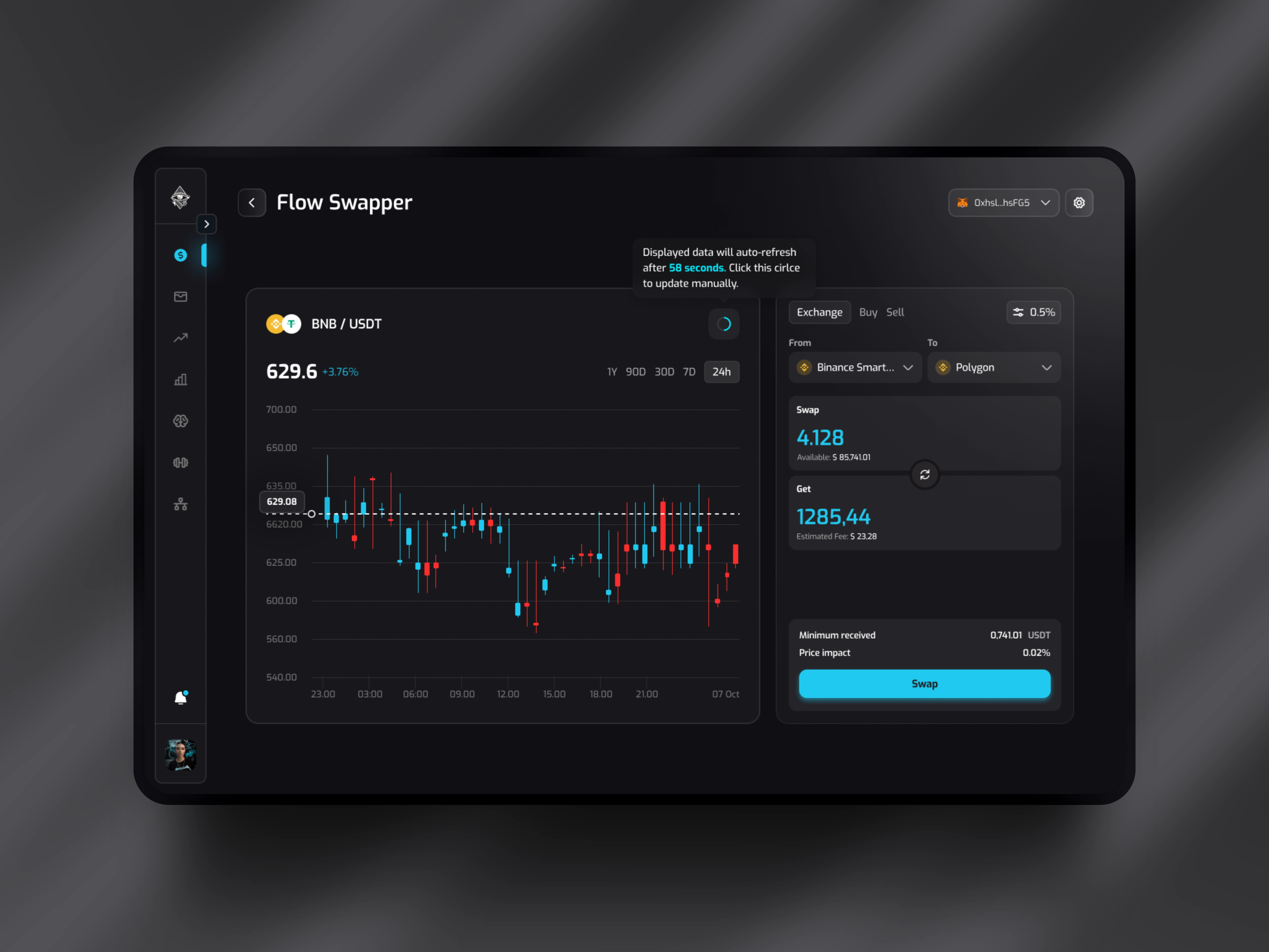 Swap Page View - Mockup