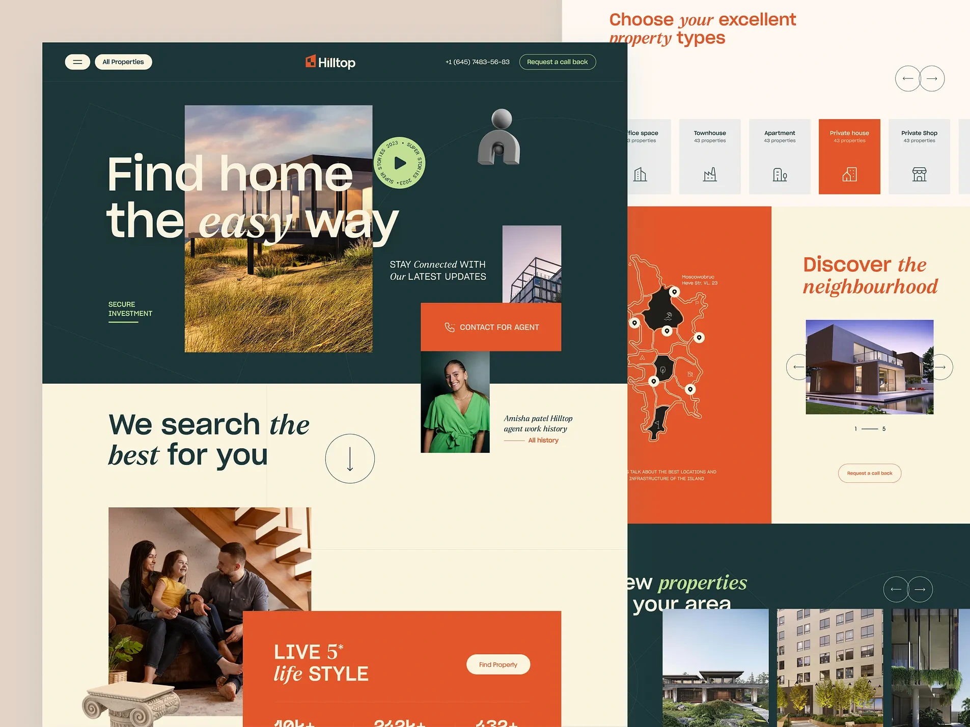 Hilltop – Real Estate Landing Page Design & Development


