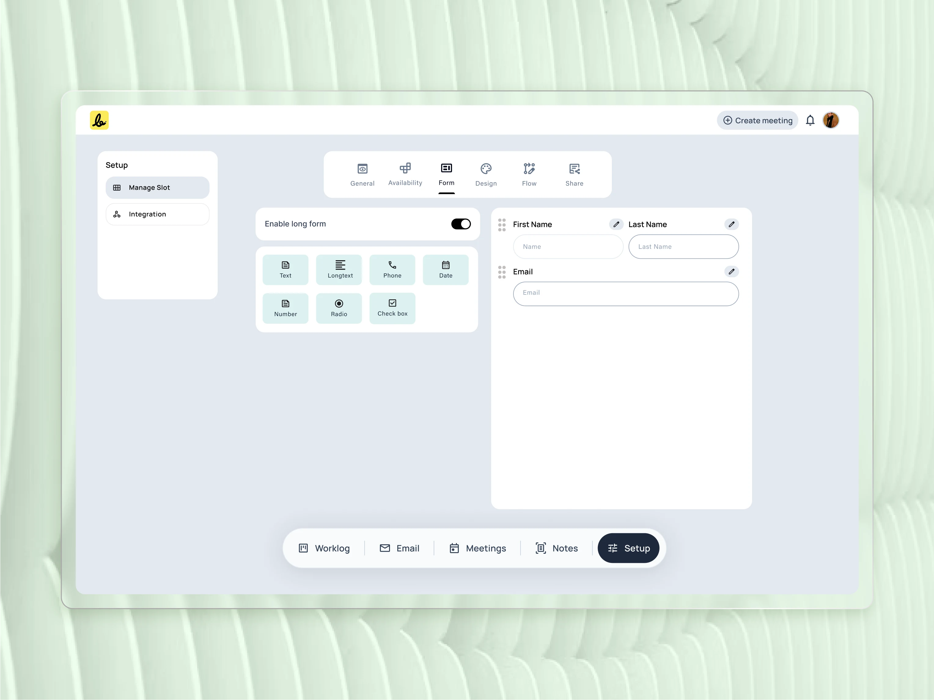 SayBriefly Long Form Enable Interface