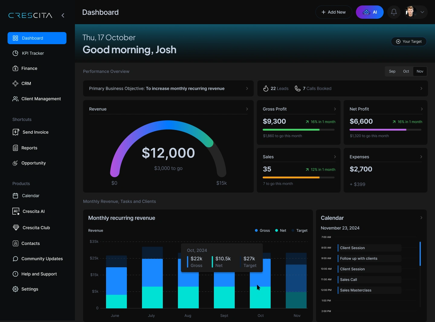 Dashboard - Dark Mode