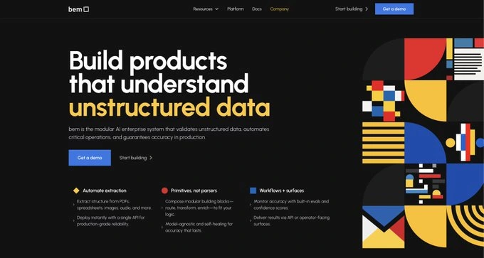 Current landing page UI