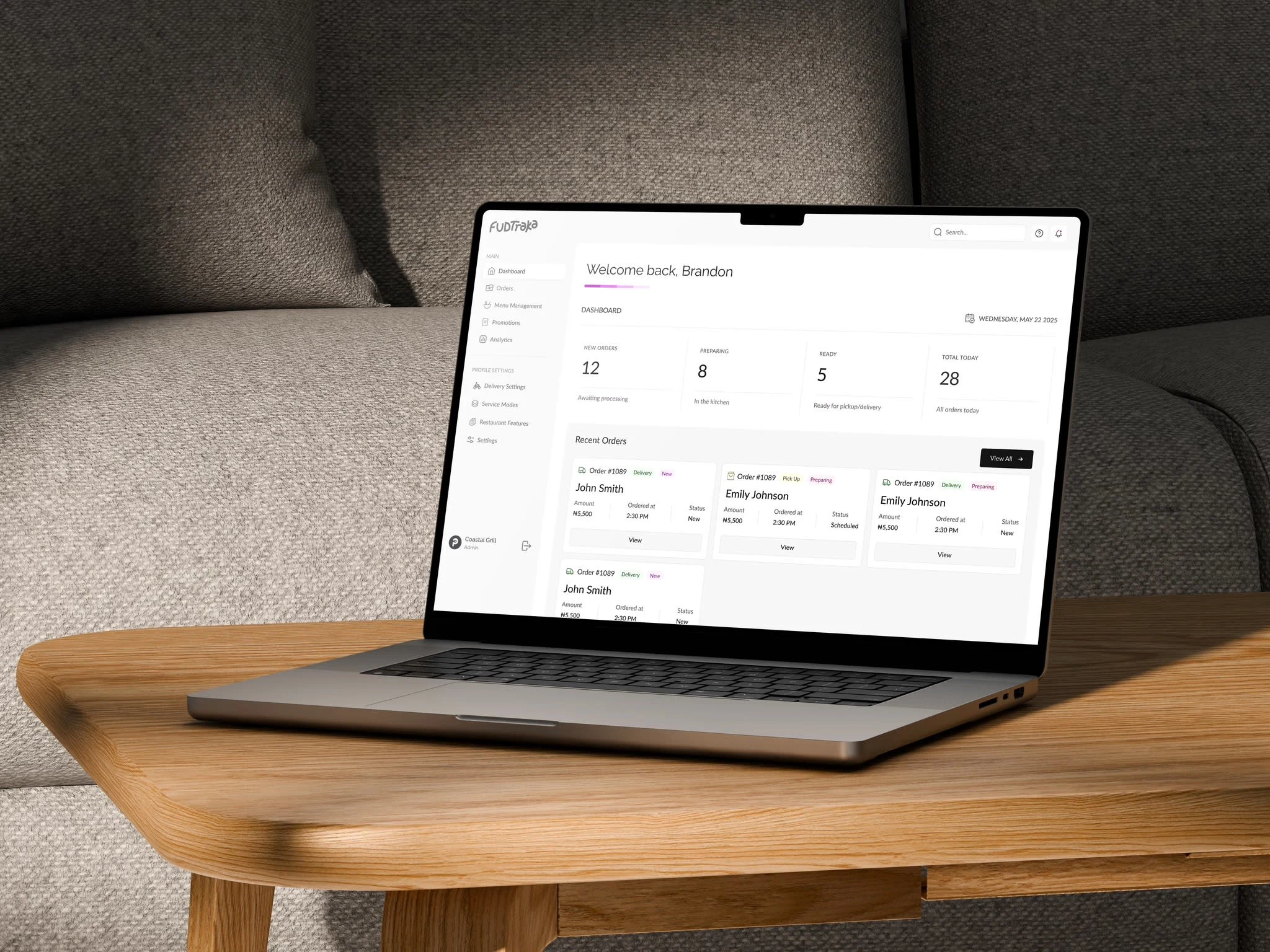 Dashboard for Vendors