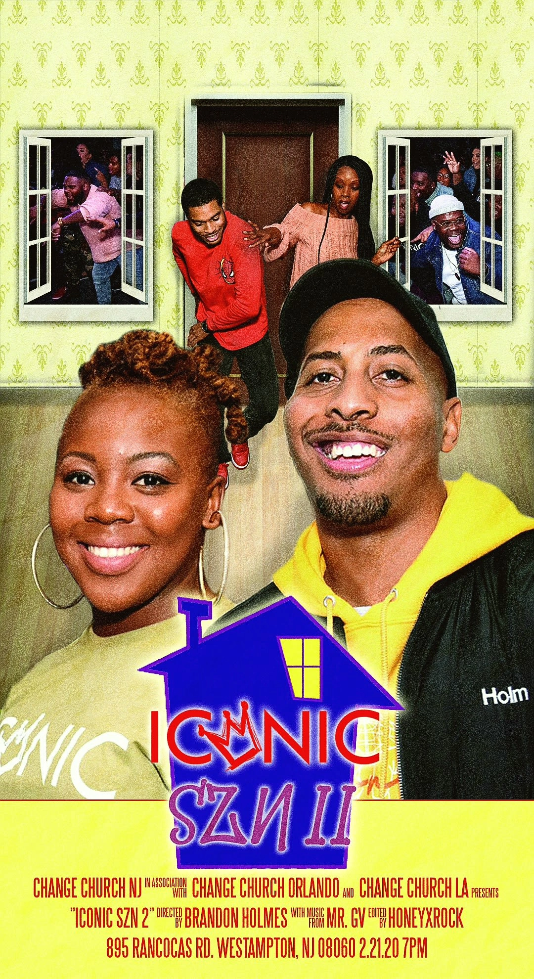 Graphic Created for "House Party" Sermon, referencing the "House Party" film posters