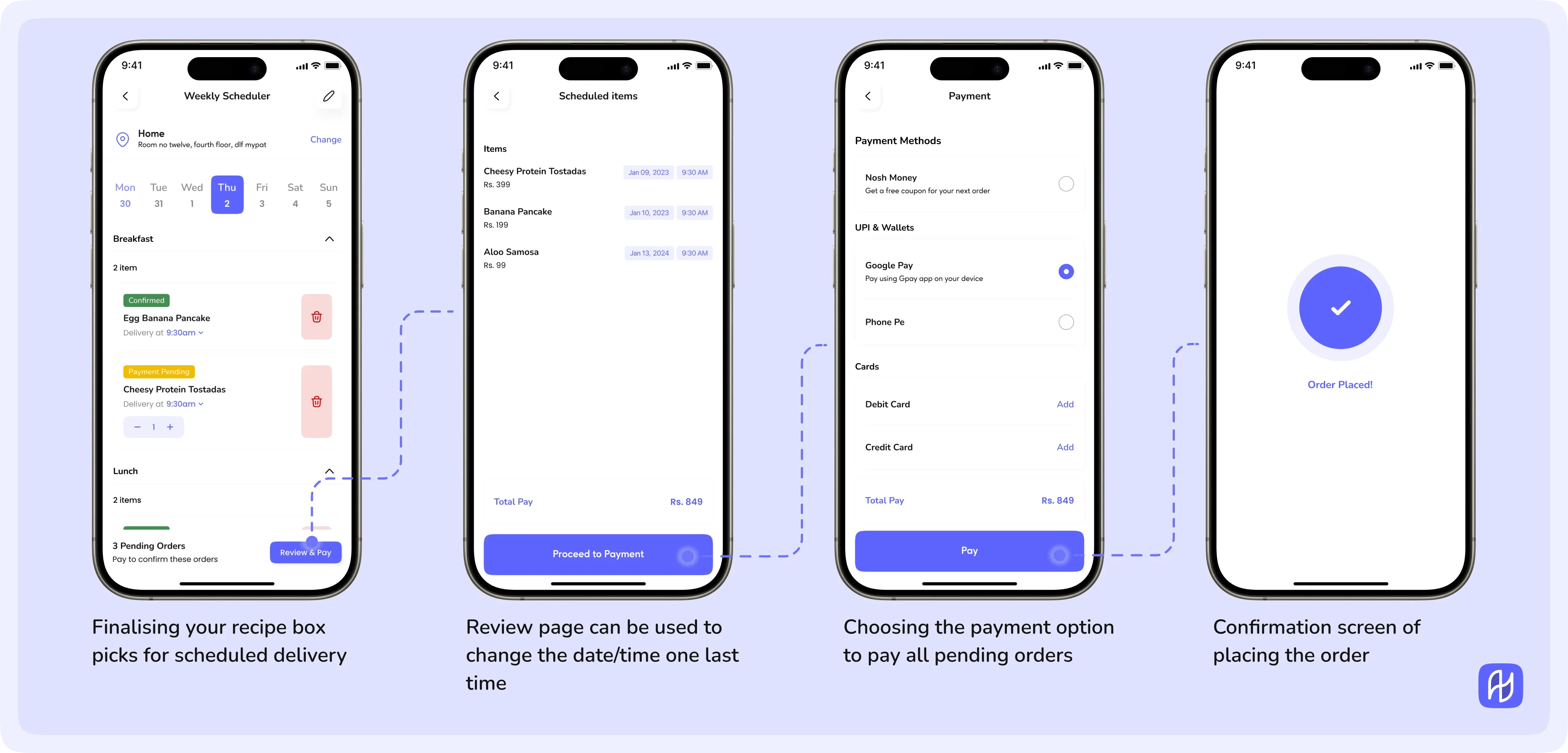 Pending Orders Payment Flow in Meal Scheduler