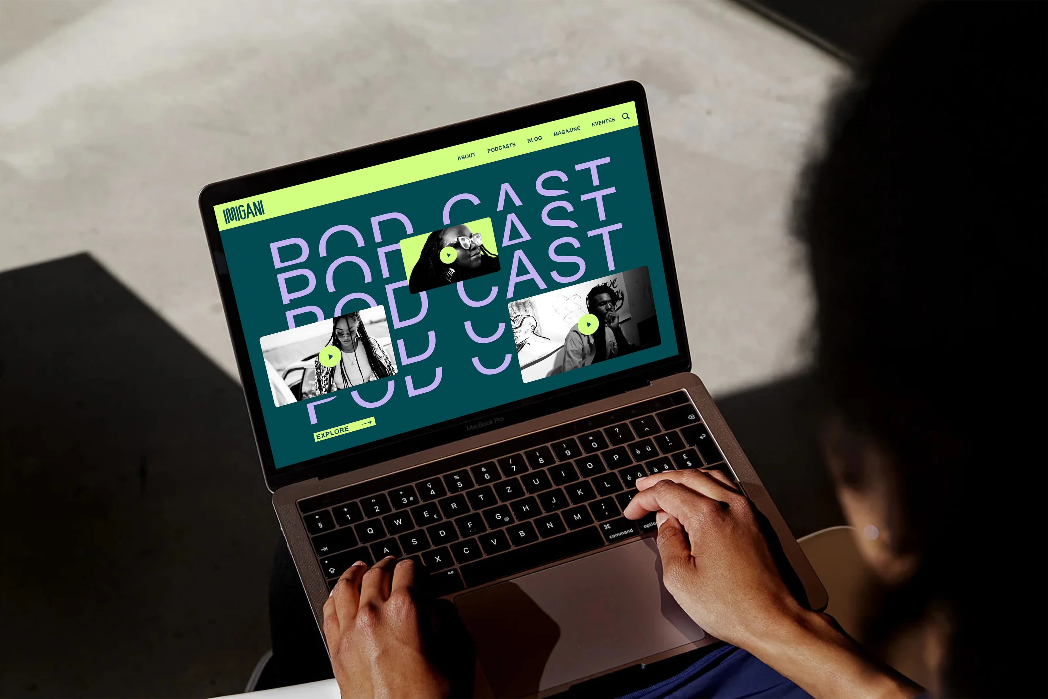 Website concept mockup