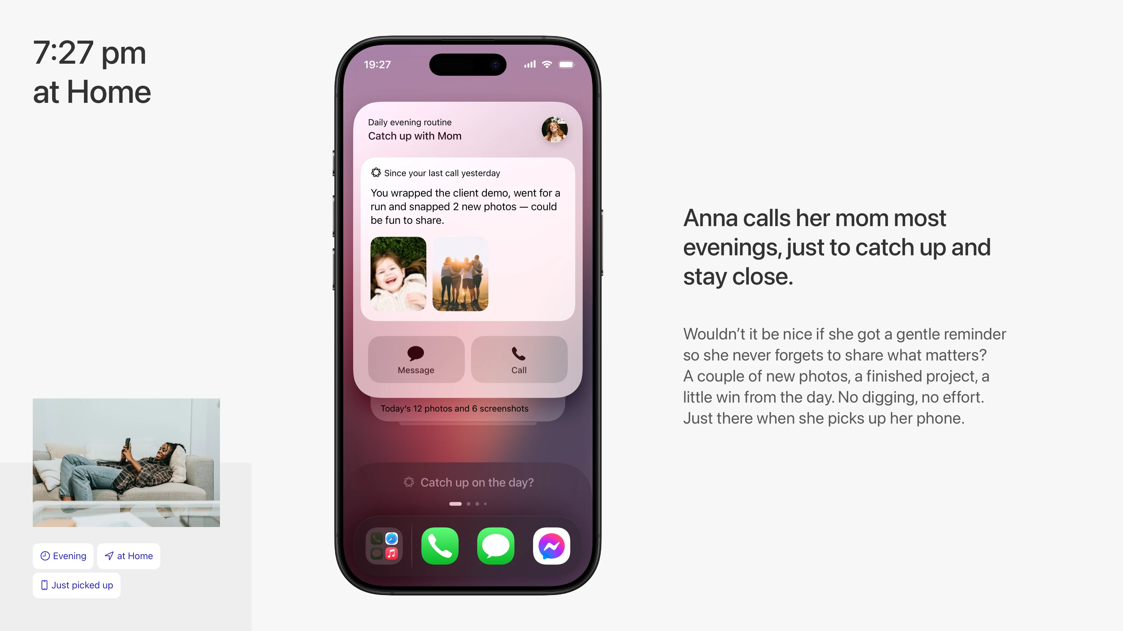 A gentle nudge to stay in touch, based on context and cues you already left behind.
