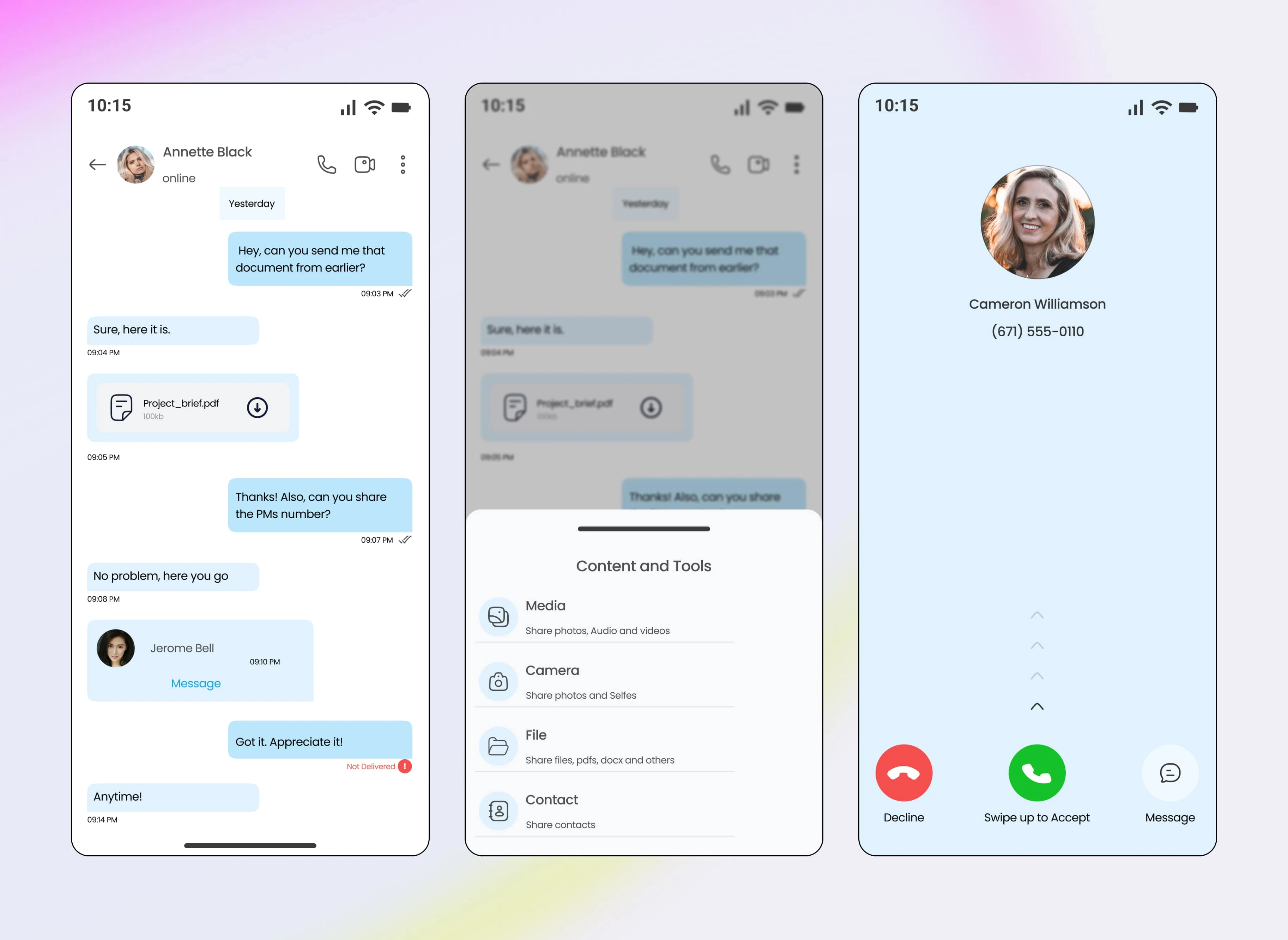 Overview of chat etc
