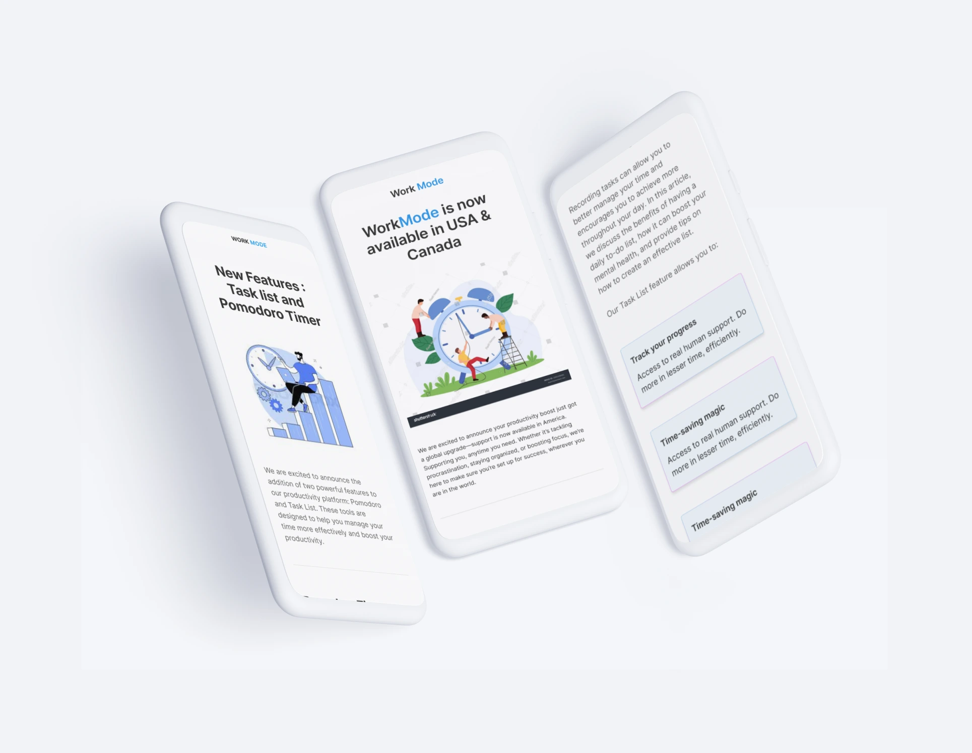 email newsletter design screens