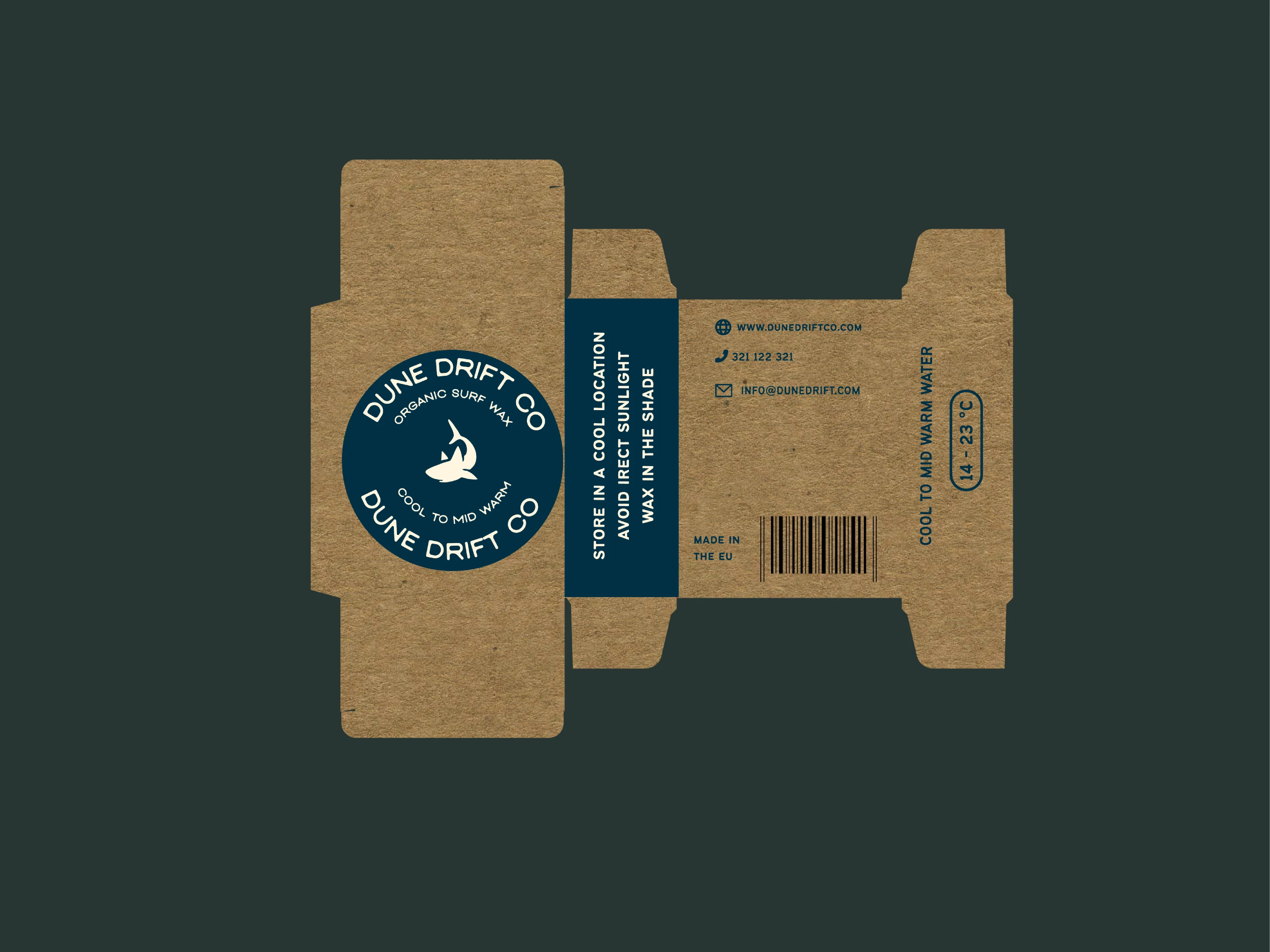 Packaging for the surf wax.