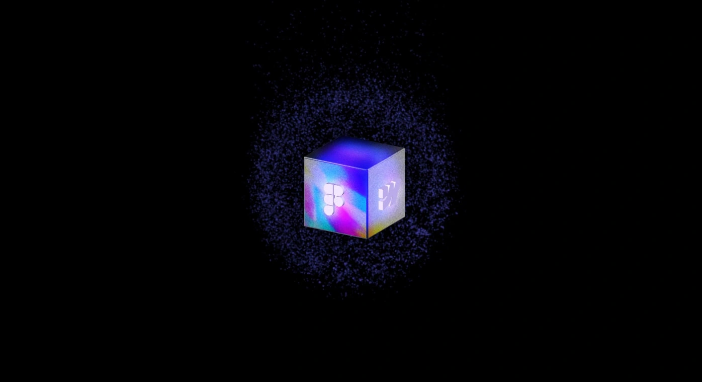 3D spline cube with glass effect