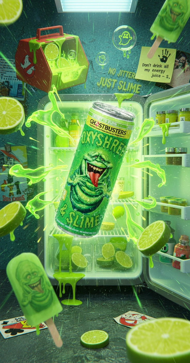 Ghostbusters Energy Drink Slimer flavor