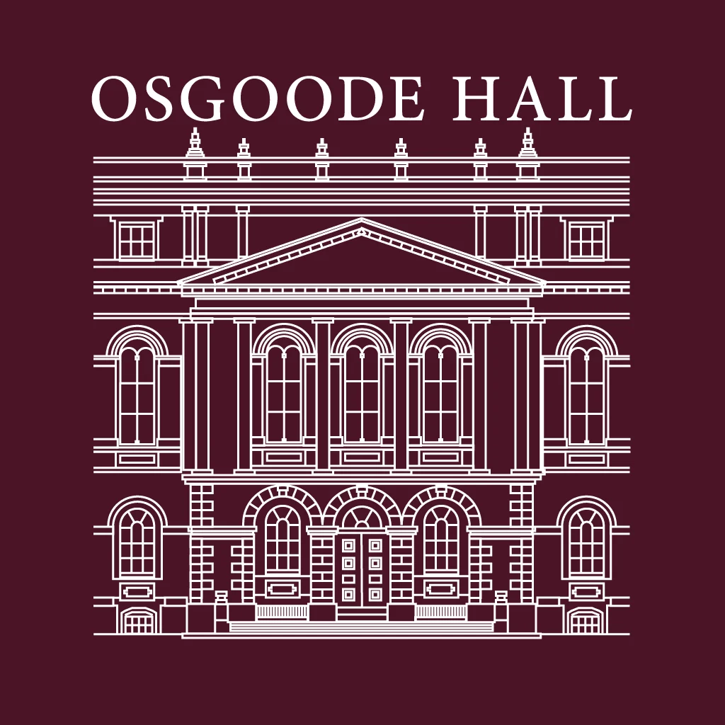 Illustration portrays the centre block of Osgoode Hall