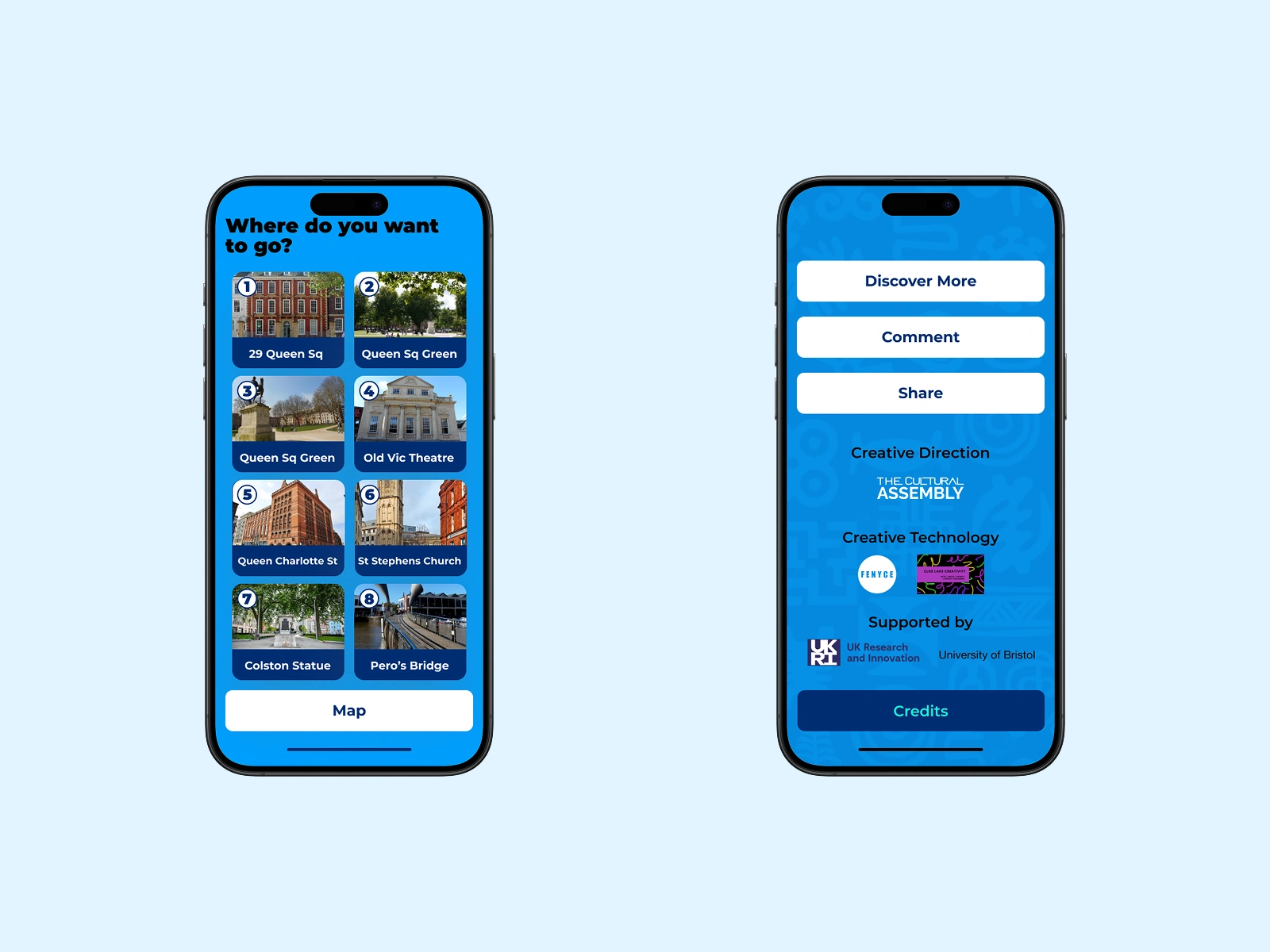 Available Scenes and Credits Screens