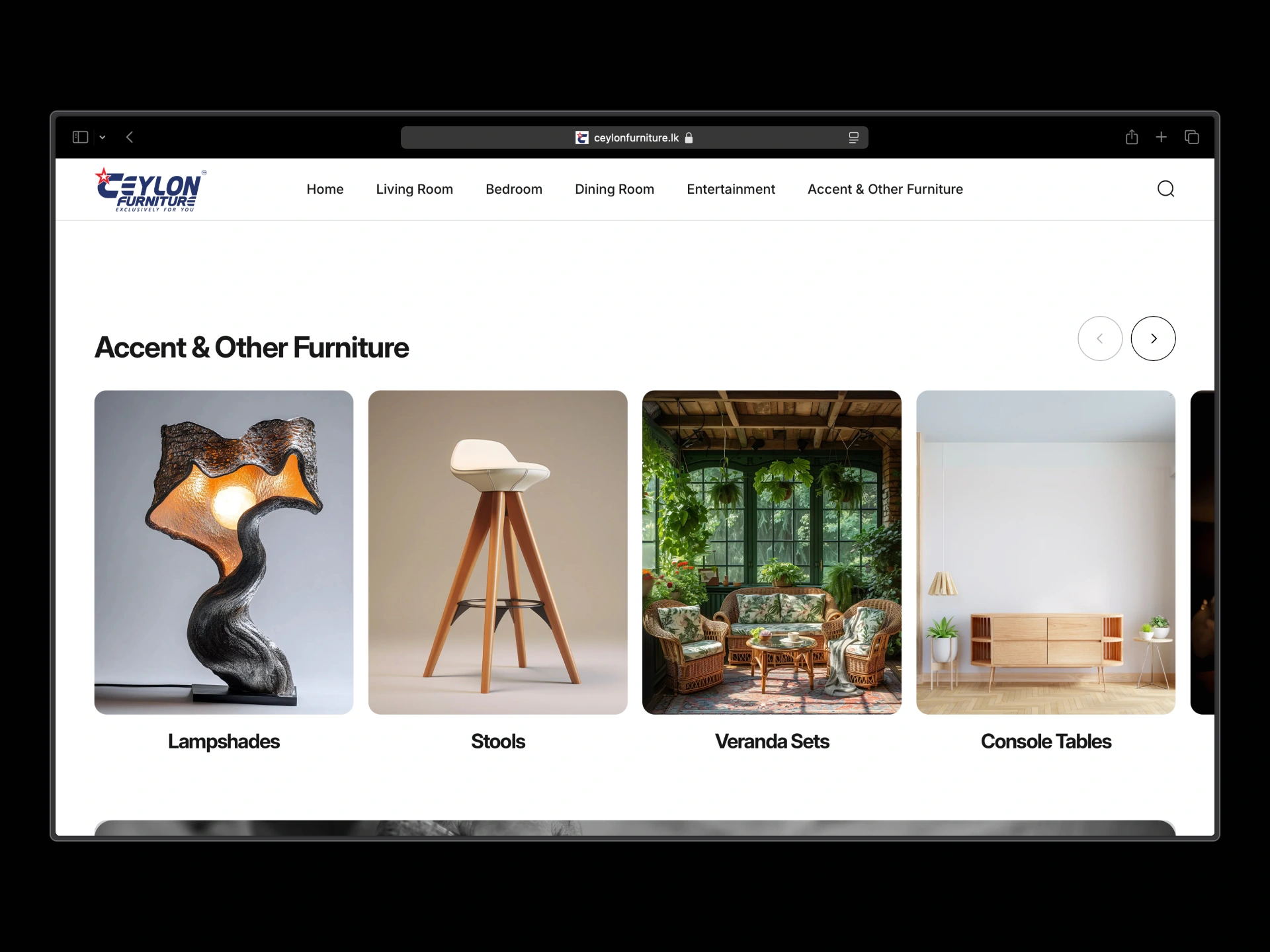 Ceylon Furniture Categor