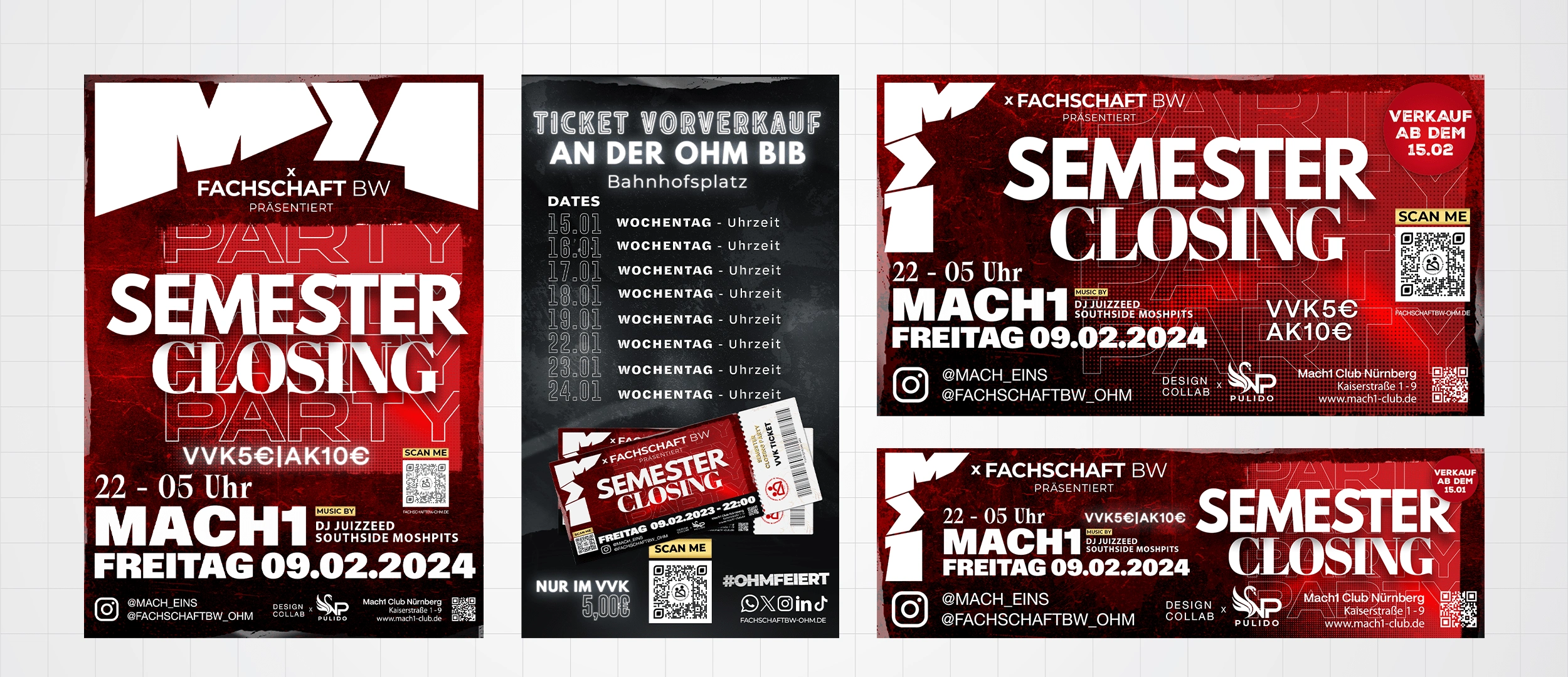 Ticket and flyer system optimized for conversion and visual clarity.