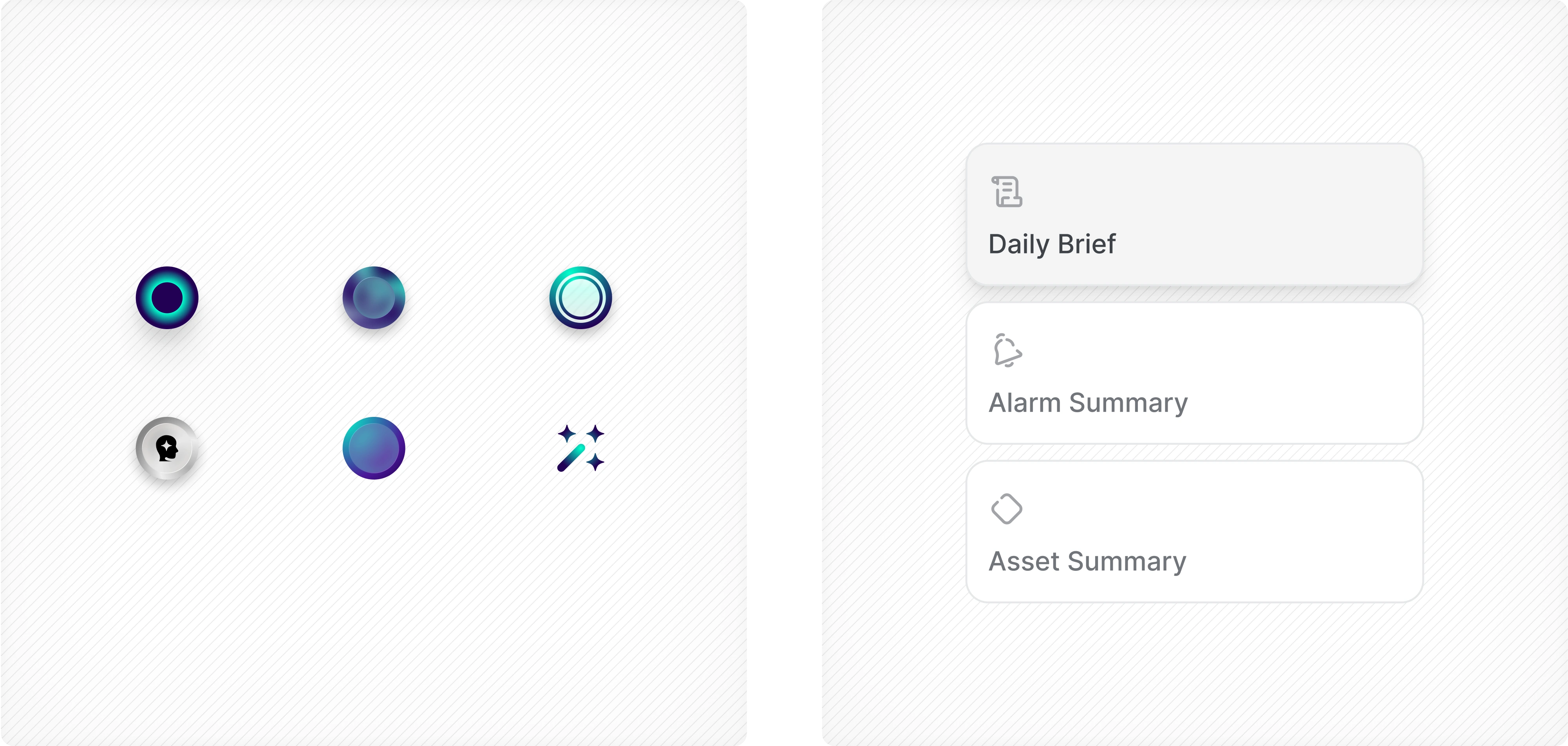 LEFT — Lumi identity explorations | RIGHT — Prompt cards