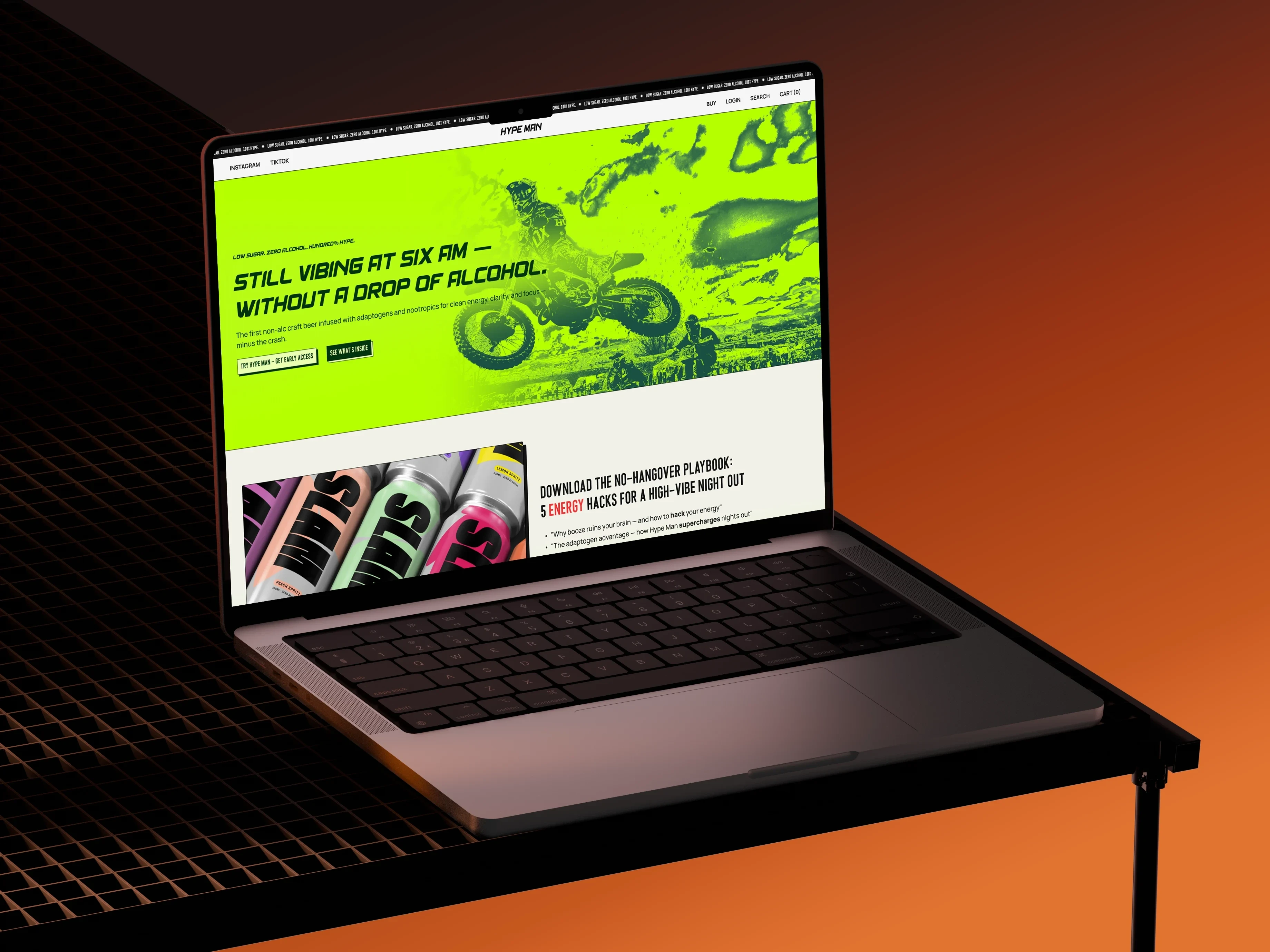 Hype Man website hero section