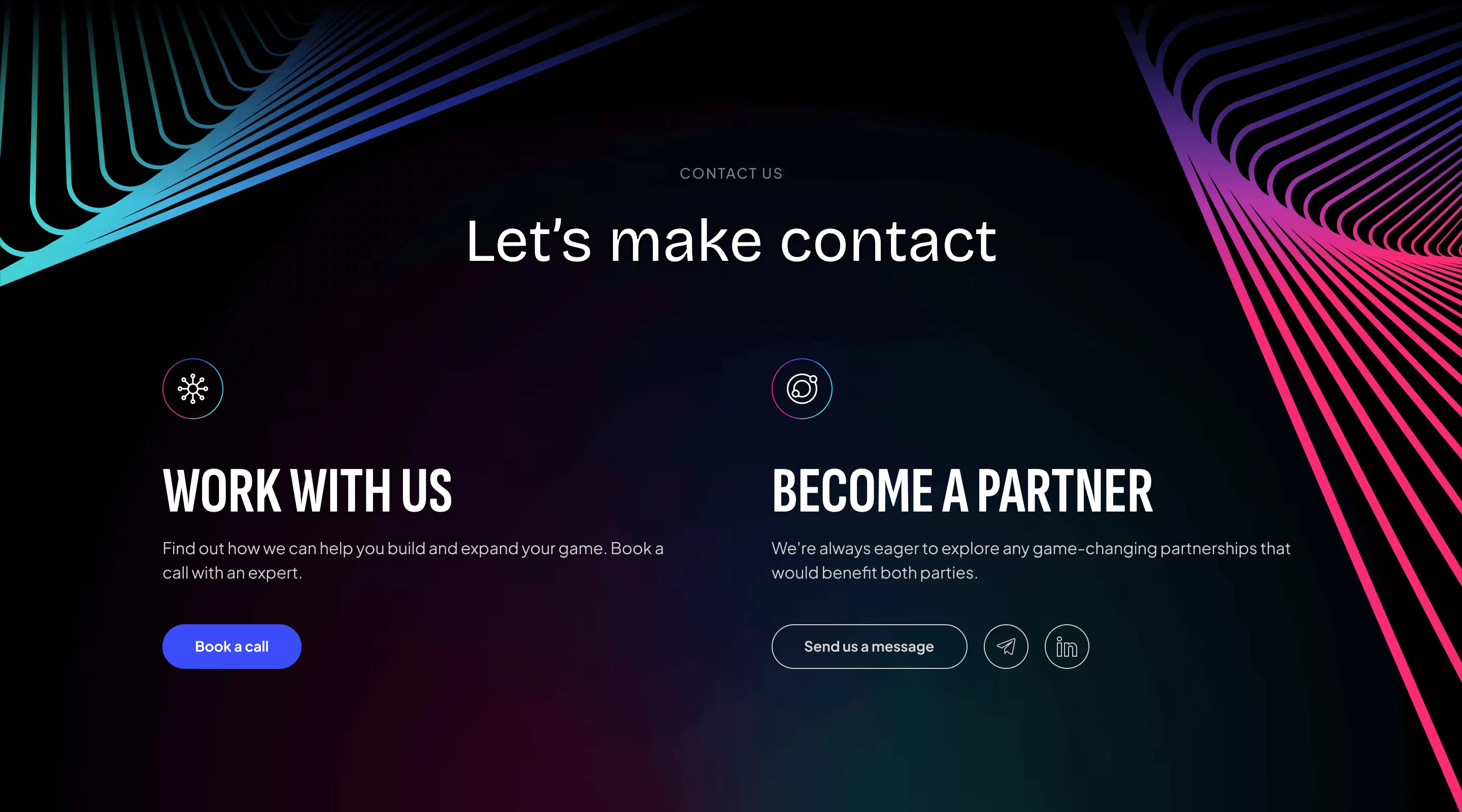 Separating automated booking from more open-ended contact paths.
