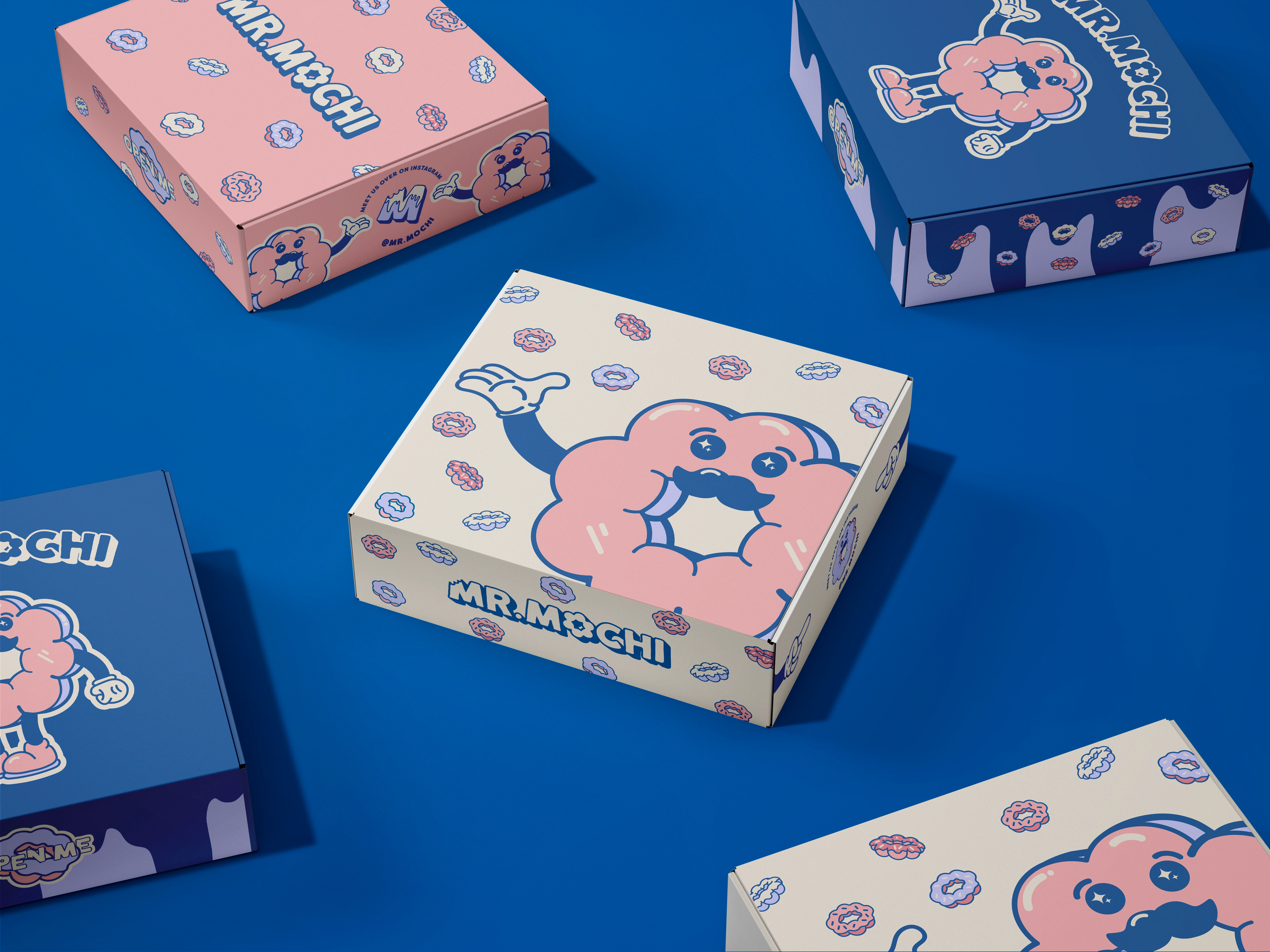 Mochi donut box designs