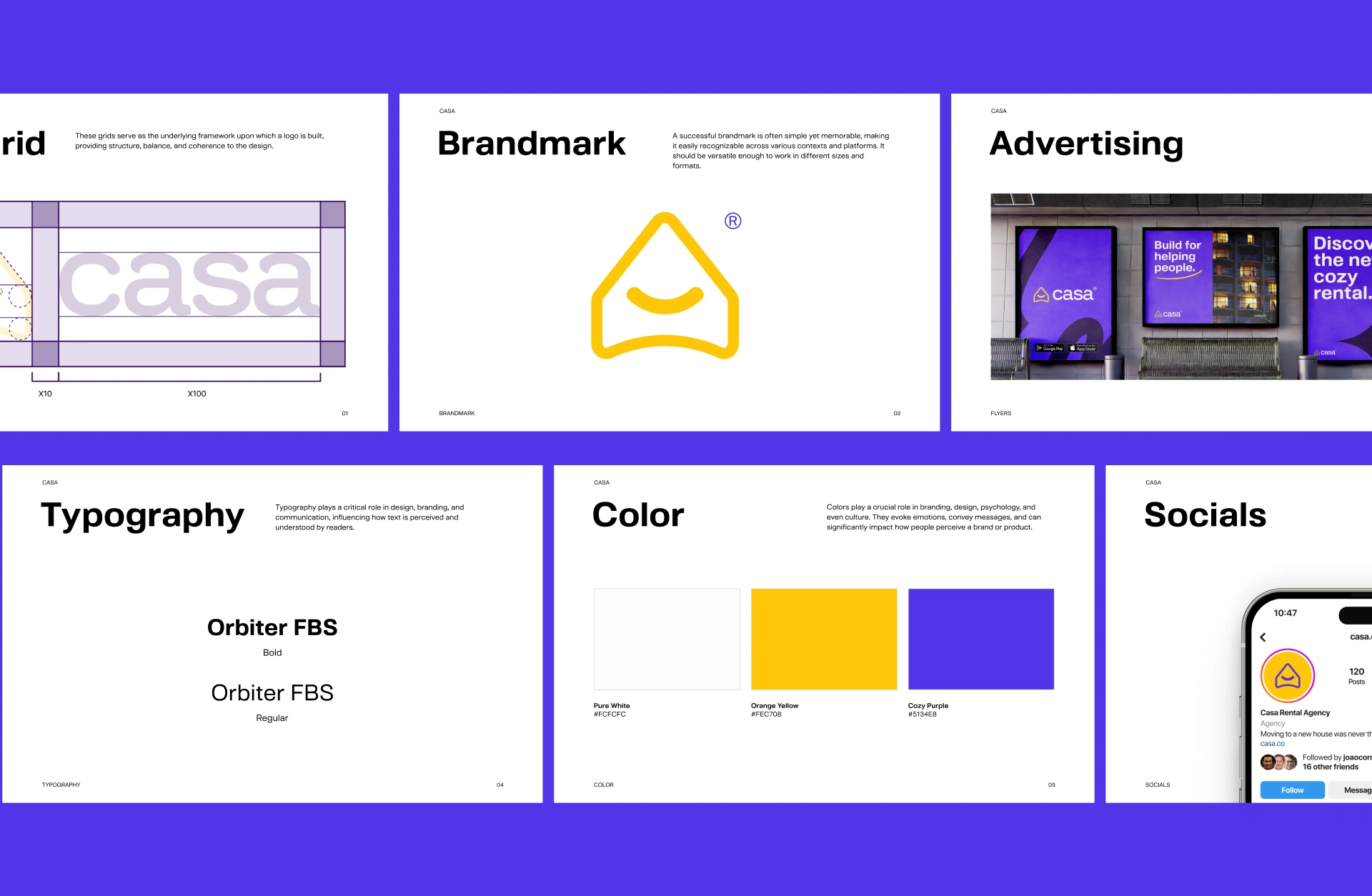 Brand guideline for the brand Casa