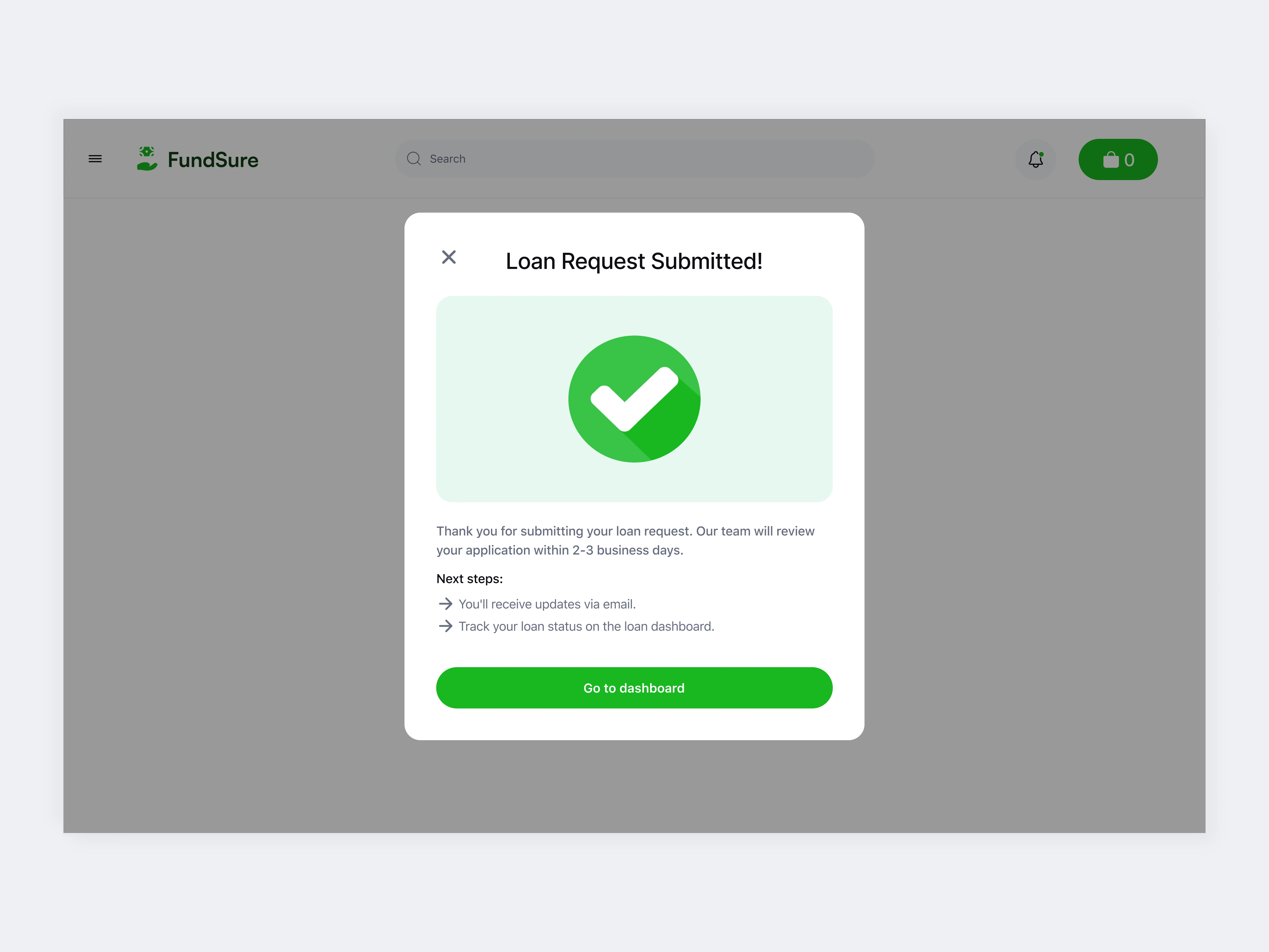 Loan request Submitted