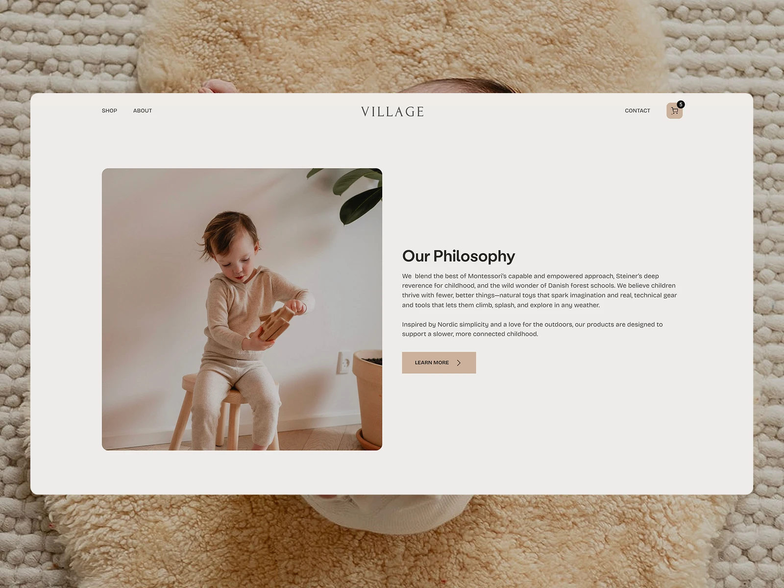 Our Philosophy Section - Homepage